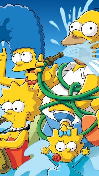 Los Simpsons en agua Fondo de pantalla
