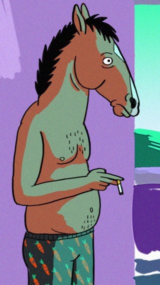 Bojack Horseman frente a una ventana Fondo de pantalla