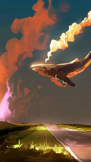 Whale Fantasy Digital Art Wallpaper