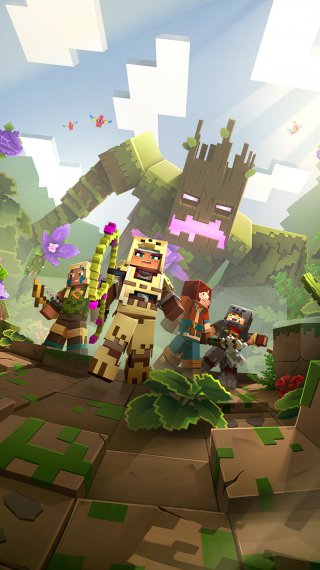 Minecraft Dungens Jungle Awaens Hero Wallpaper