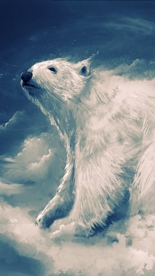 Arte de oso polar Fondo de pantalla