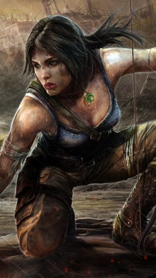 Dibujo de Lara Croft Tomb Raider Fondo de pantalla