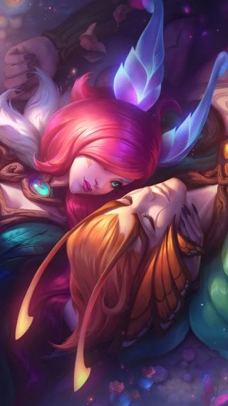 Xayah and Rakan from League of Legends Wallpaper