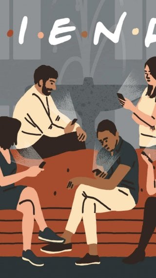 Ilustración de Friends Fondo de pantalla