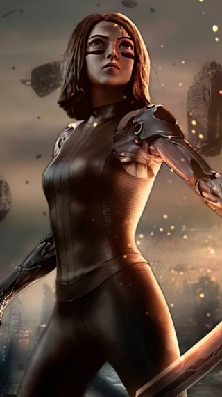 Alita Battle Angel retrato brillante Fondo de pantalla