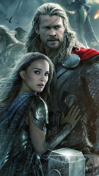 Thor y Jane en El mundo oscuro Fondo de pantalla