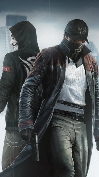 Aiden Pearce and The Anonymous Watch dogs  Resurgence Wallpaper
