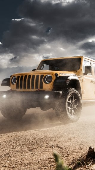Jeep Wrangler Rubicon amarilla Fondo de pantalla