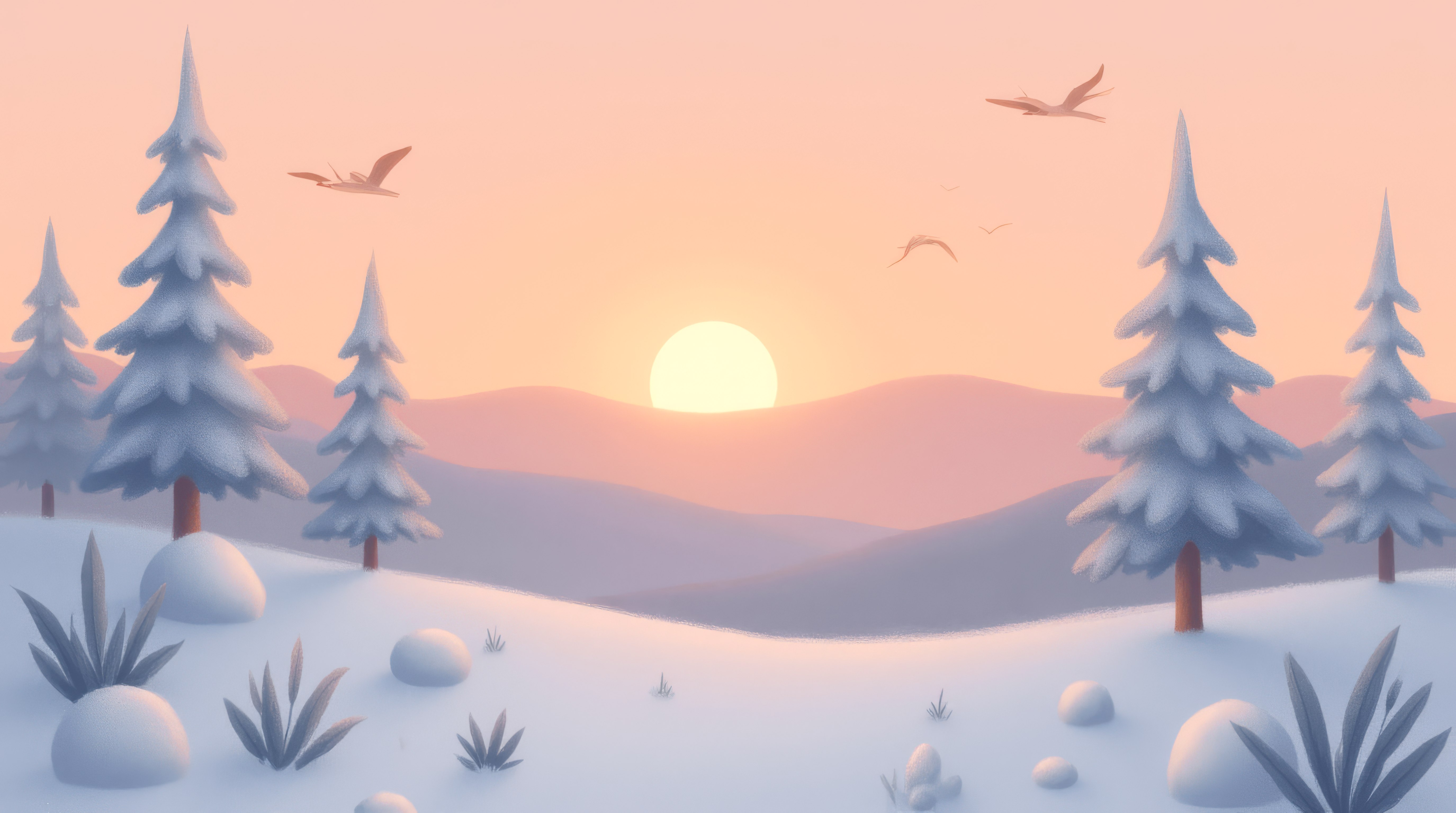 Fondos de pantalla Amanecer en el bosque aesthetic colores pastel