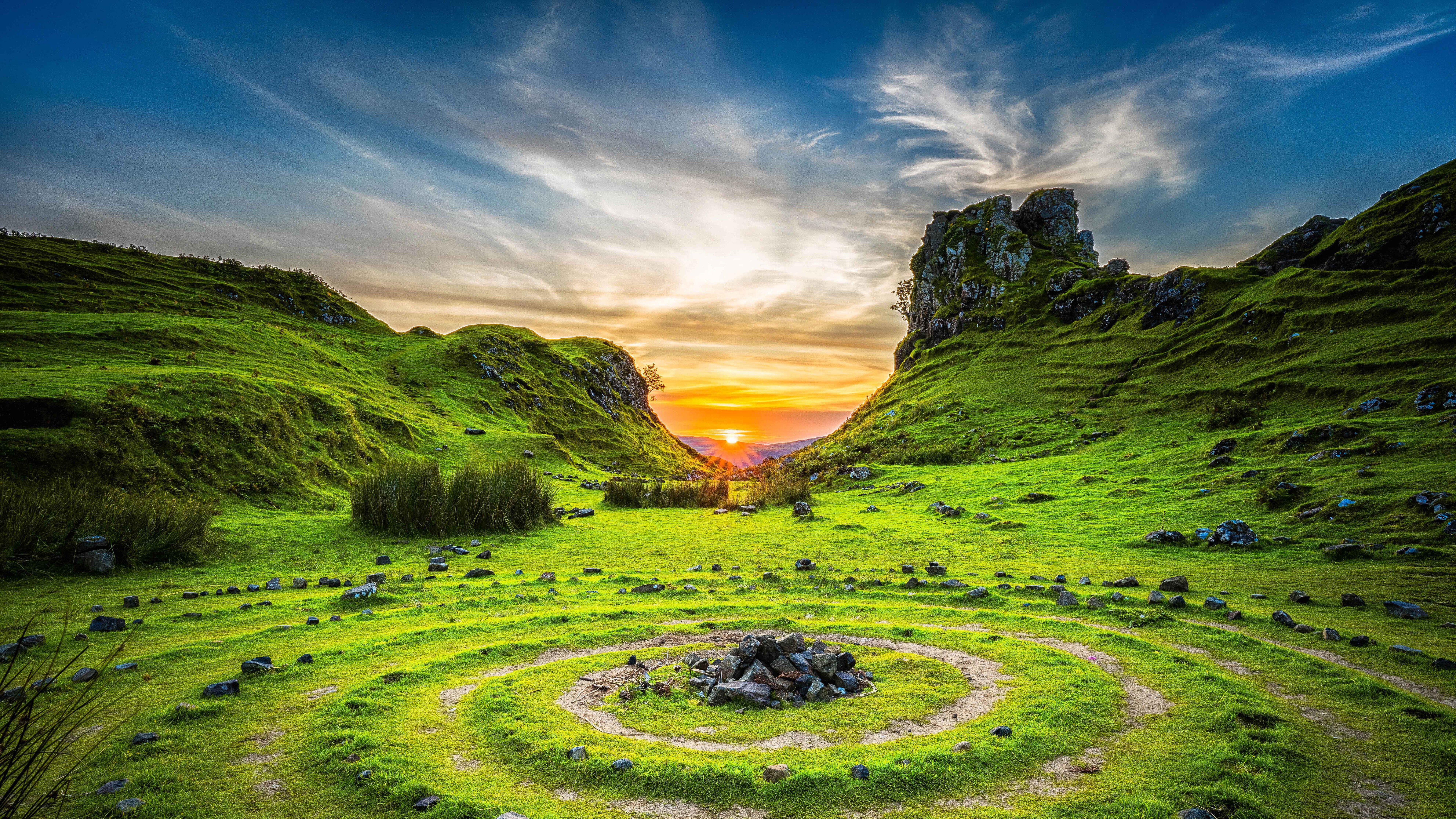 Fondos de pantalla Sunrise in the contryside of the United Kingdom