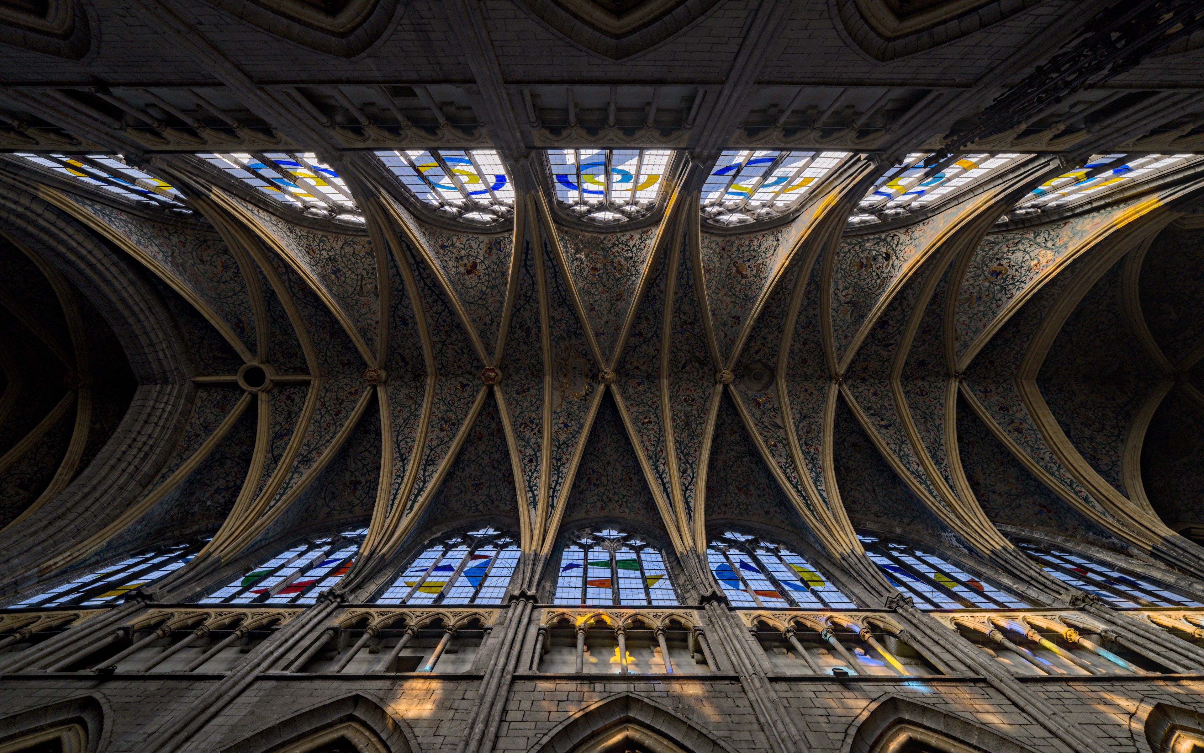 Wallpaper Gothic church arcs