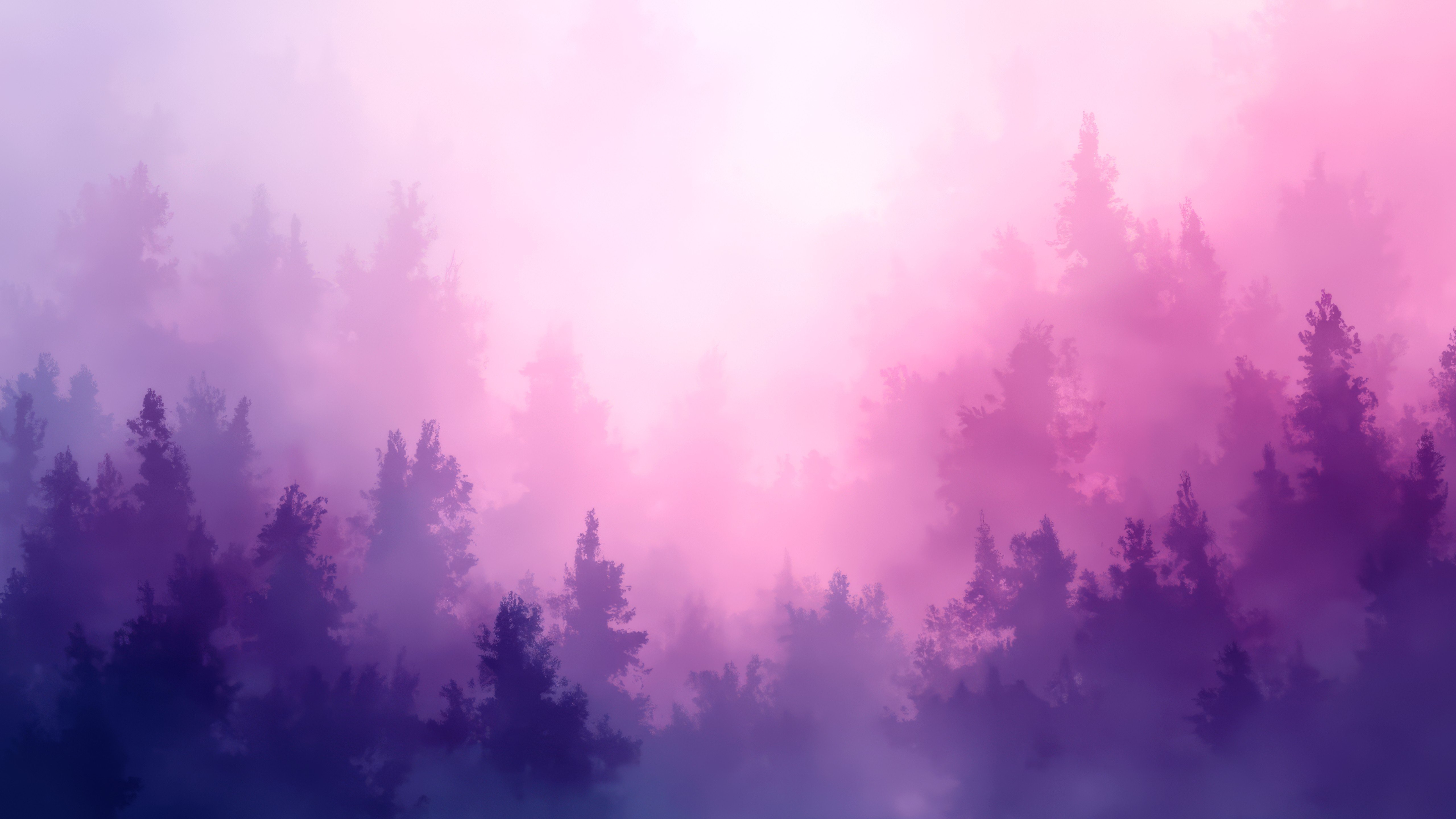 Fondos de pantalla Arte abstracta naturaleza con degradado rosa morado
