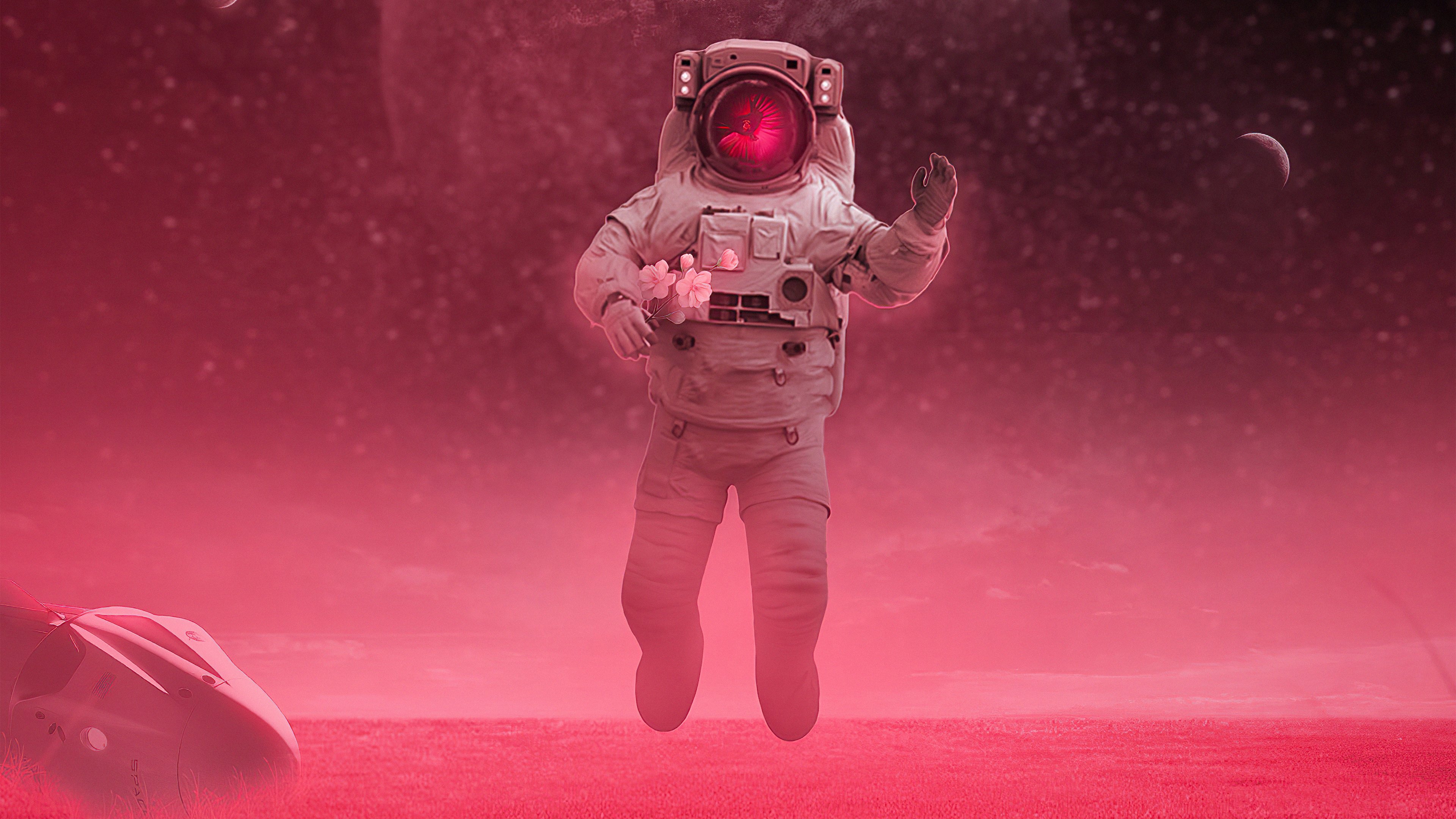 Wallpaper Astronaut floating in space