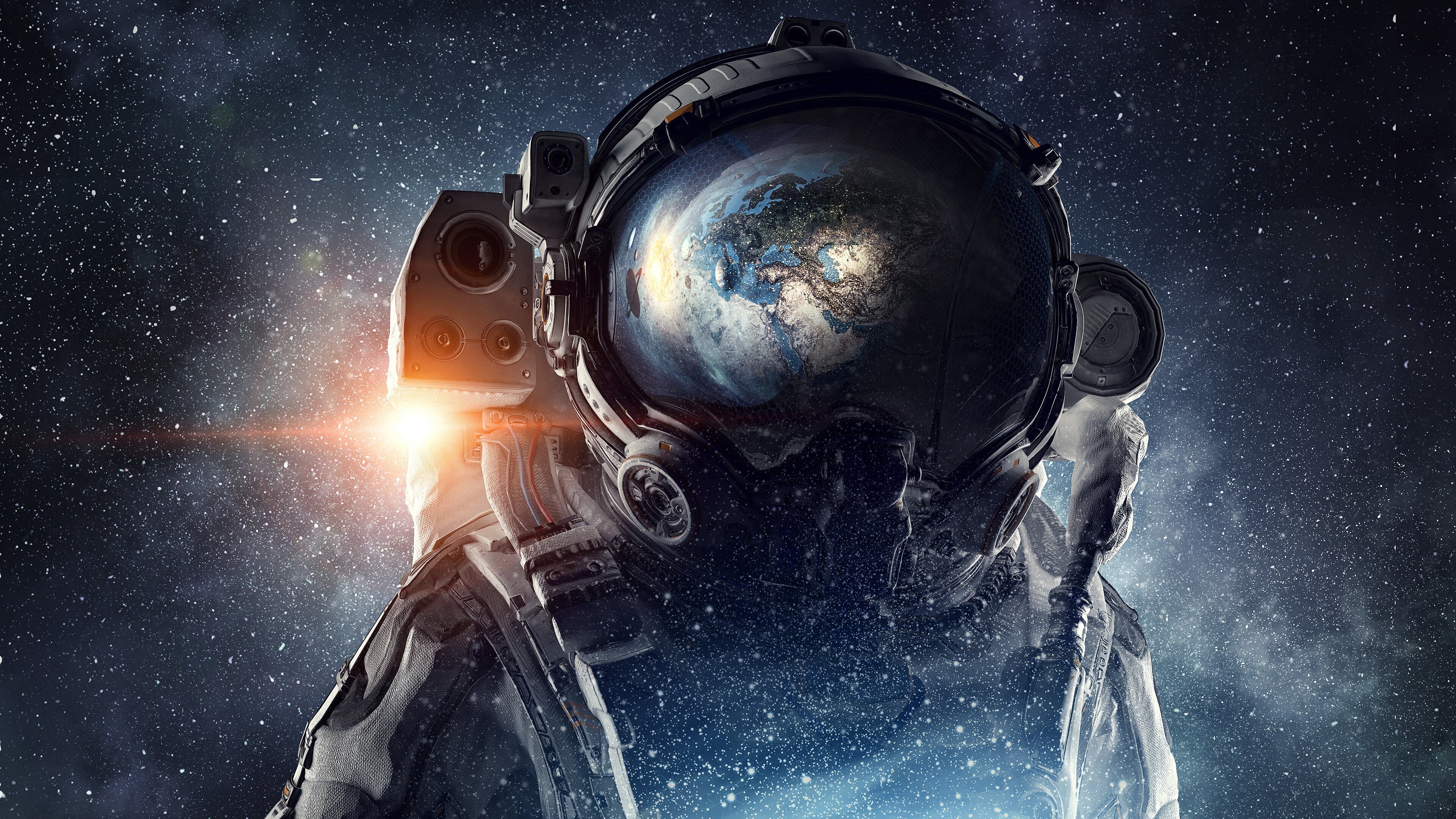 Fondos de pantalla Astronaut planet earth