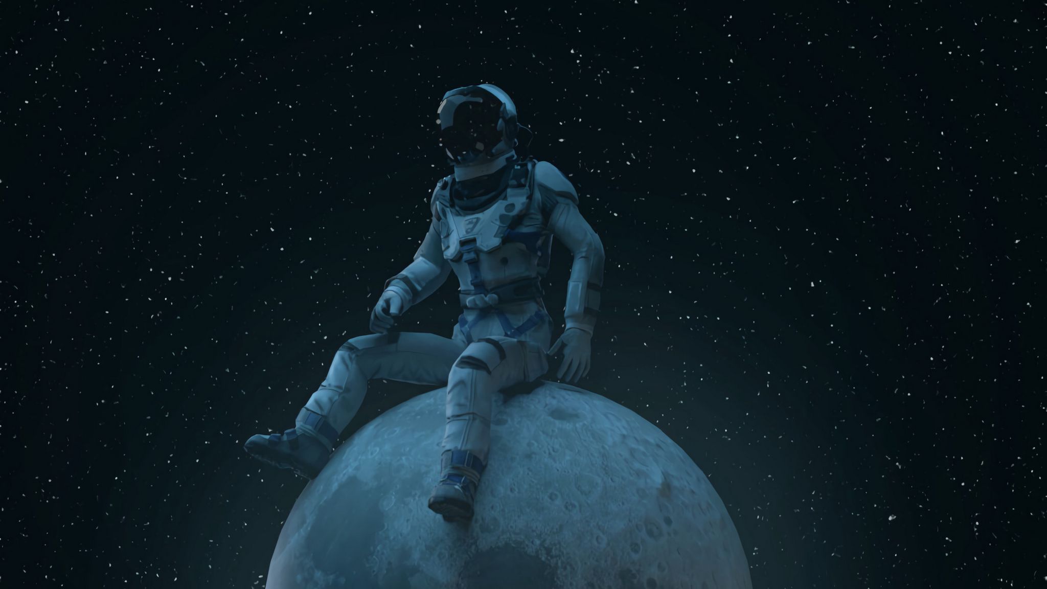 Wallpaper Astronaut on the moon