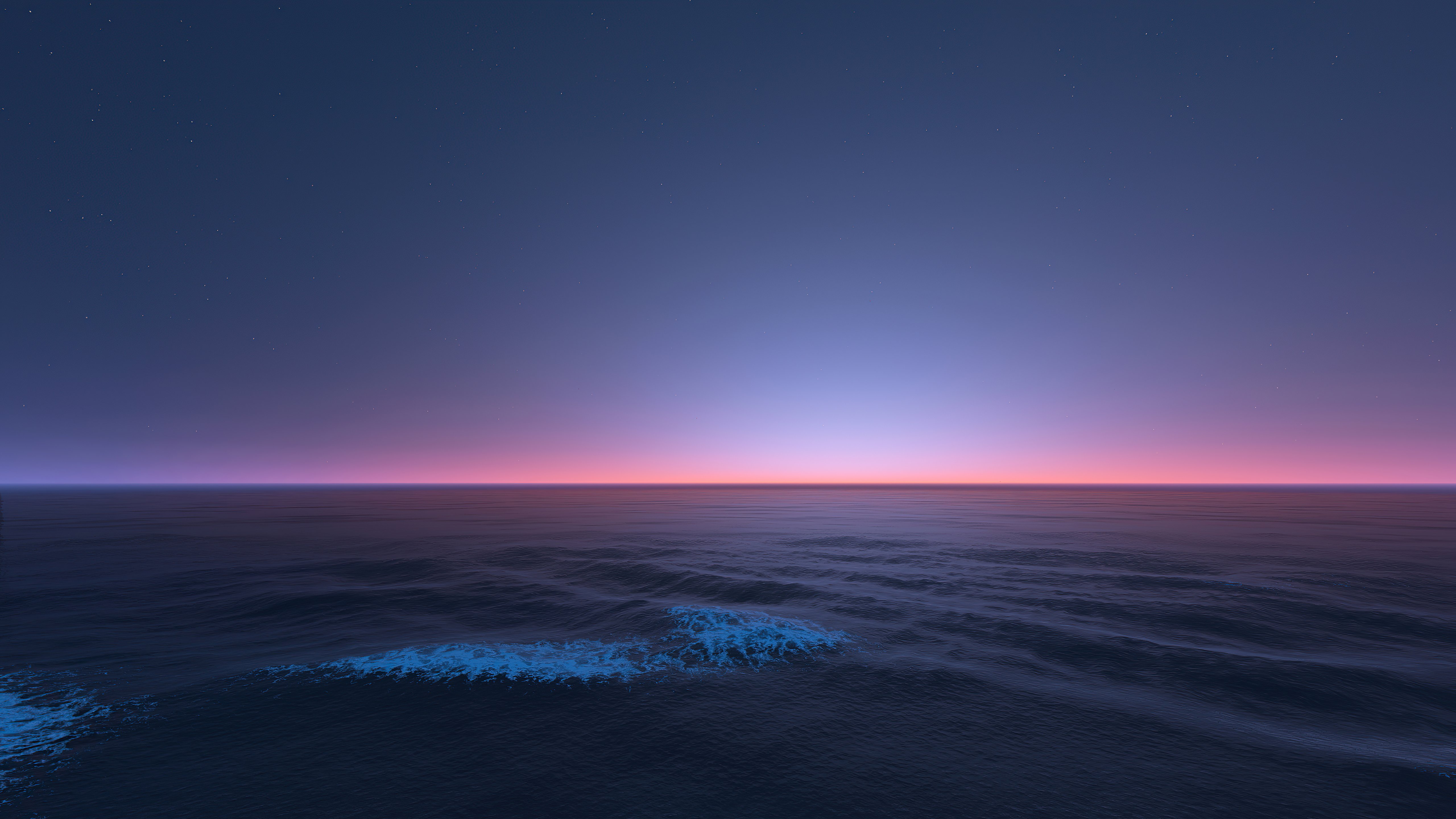 Wallpaper Sunset in the ocean