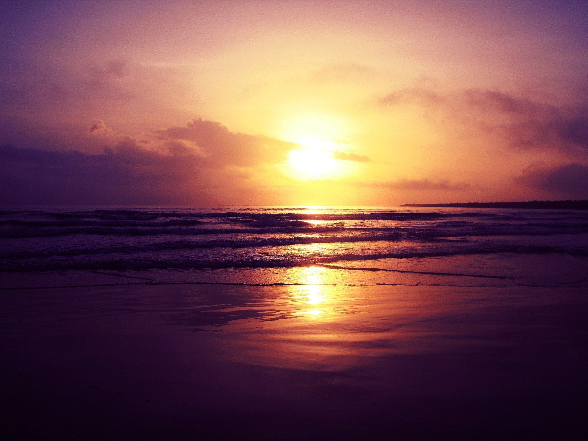 Wallpaper Sunset at the beach