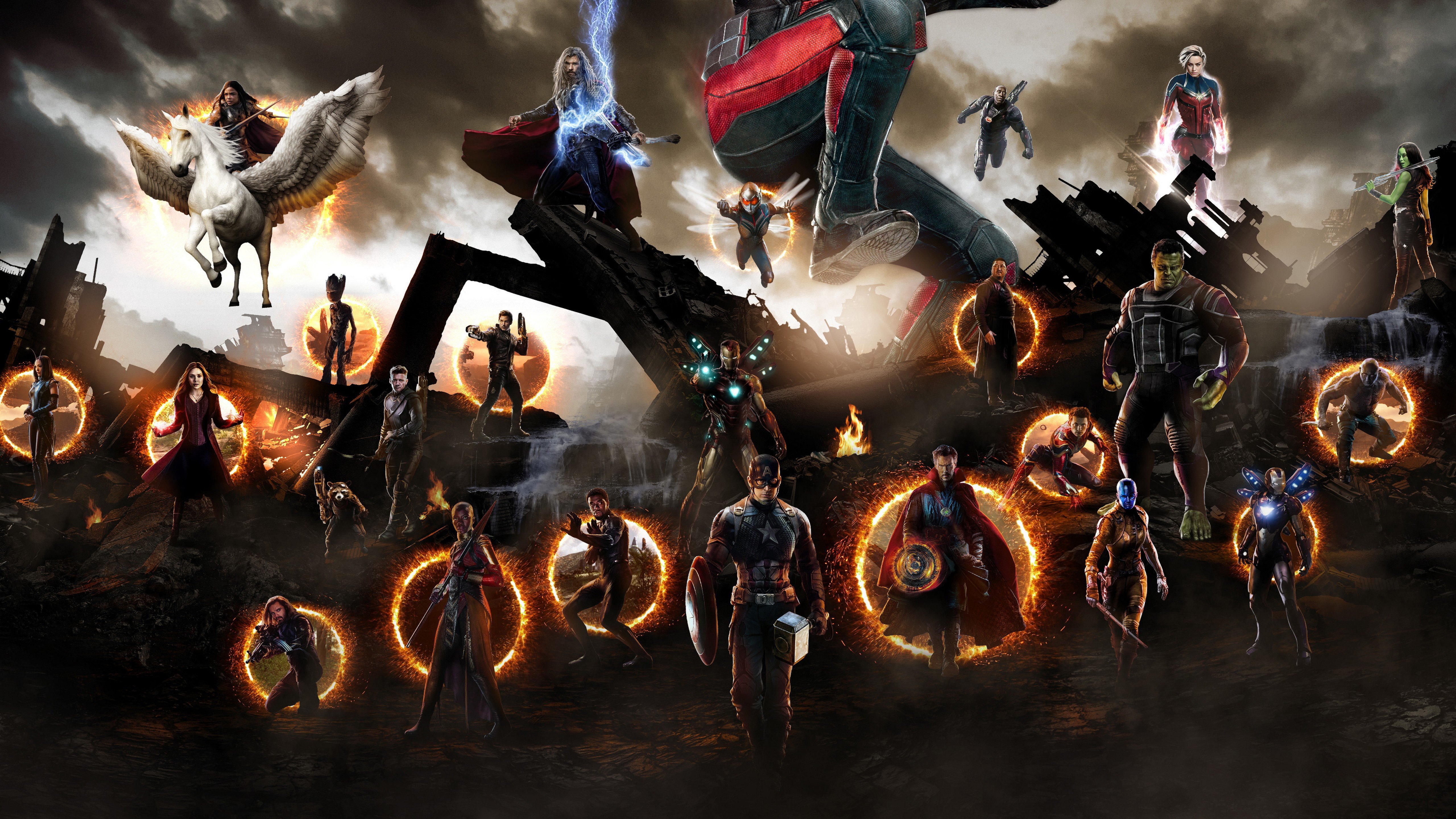 Wallpaper Avengers: Endgame final battle