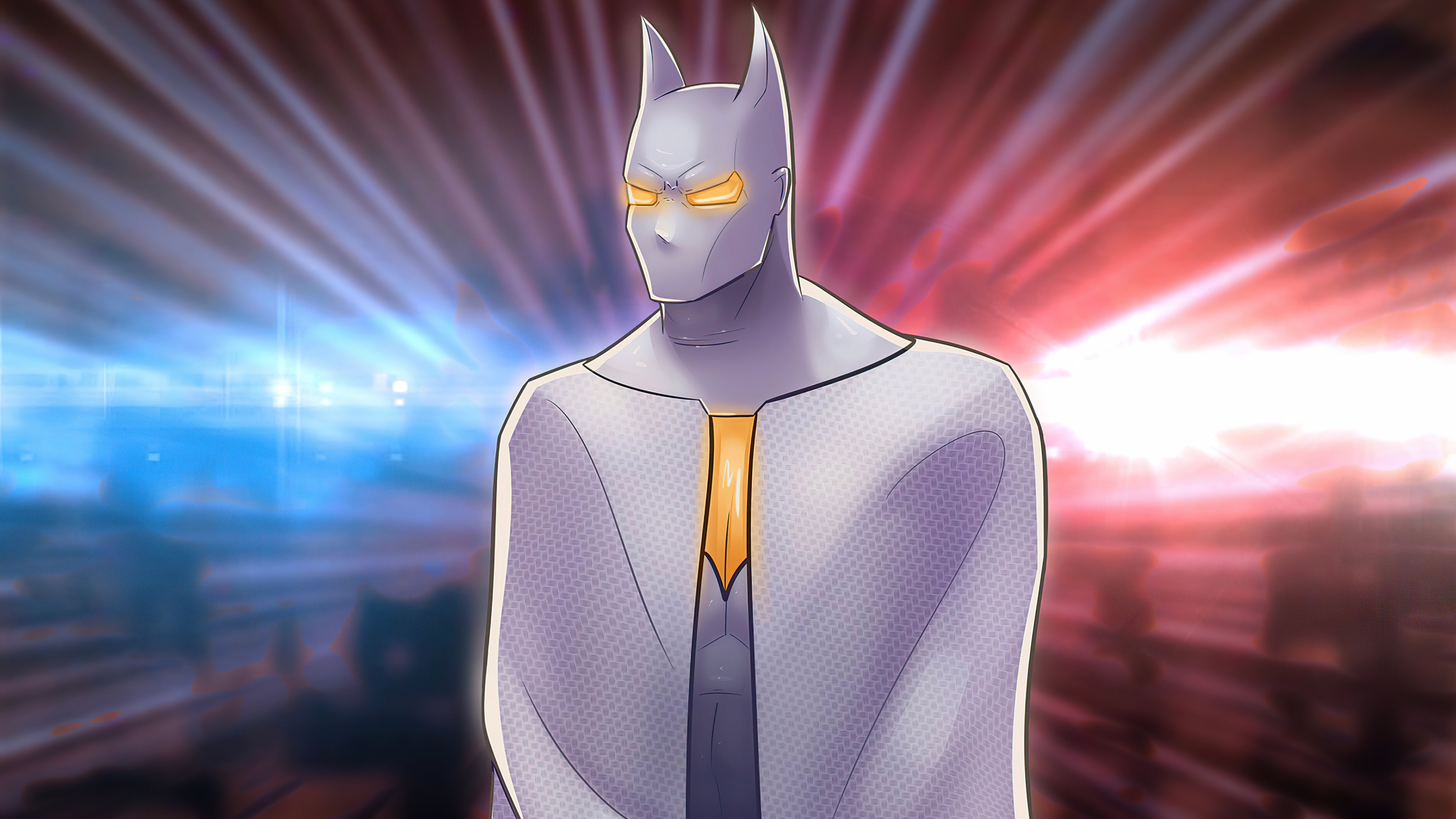 Wallpaper Batman White and gold suit