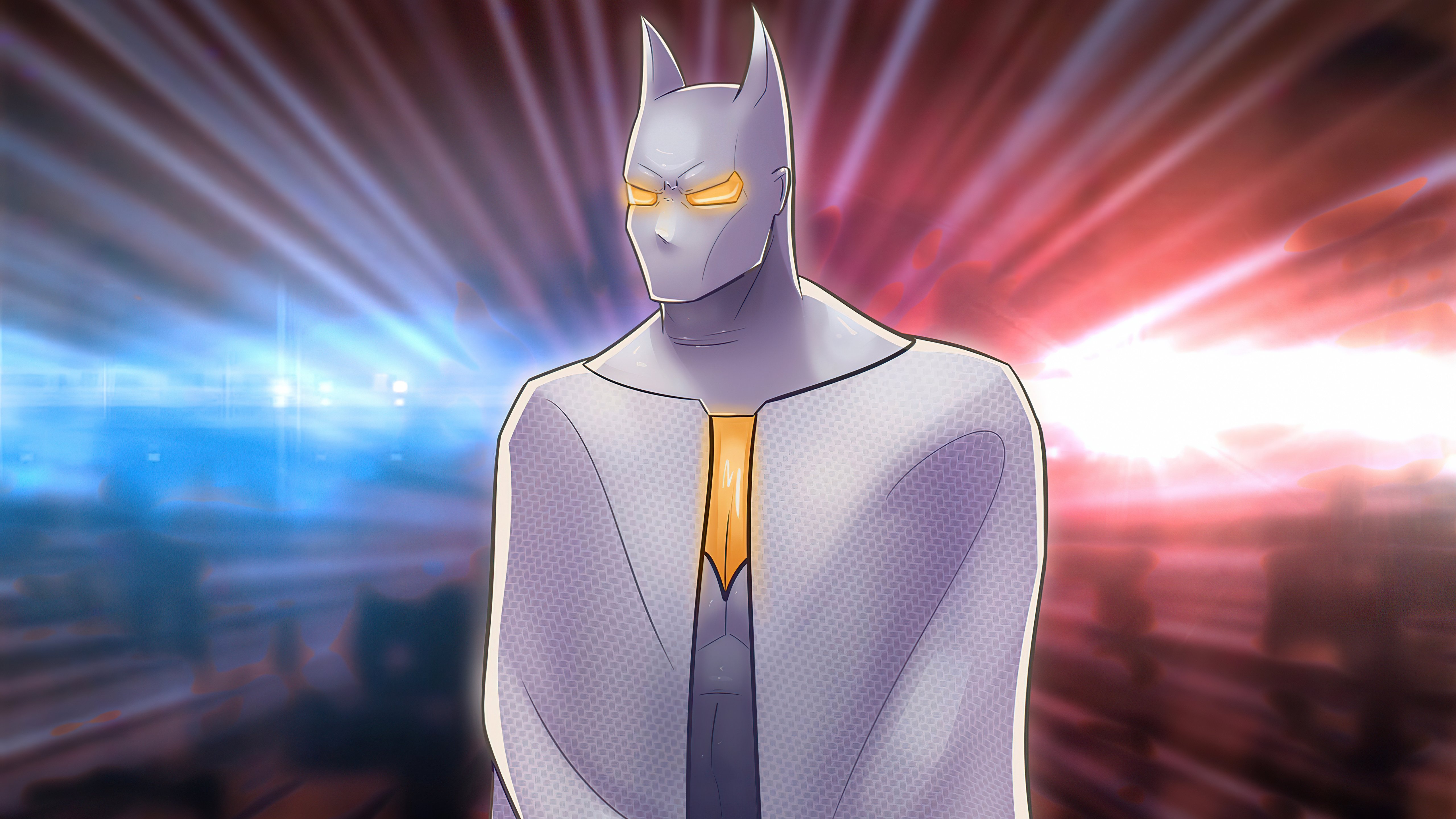 Fondos de pantalla Batman en traje blanco y dorado