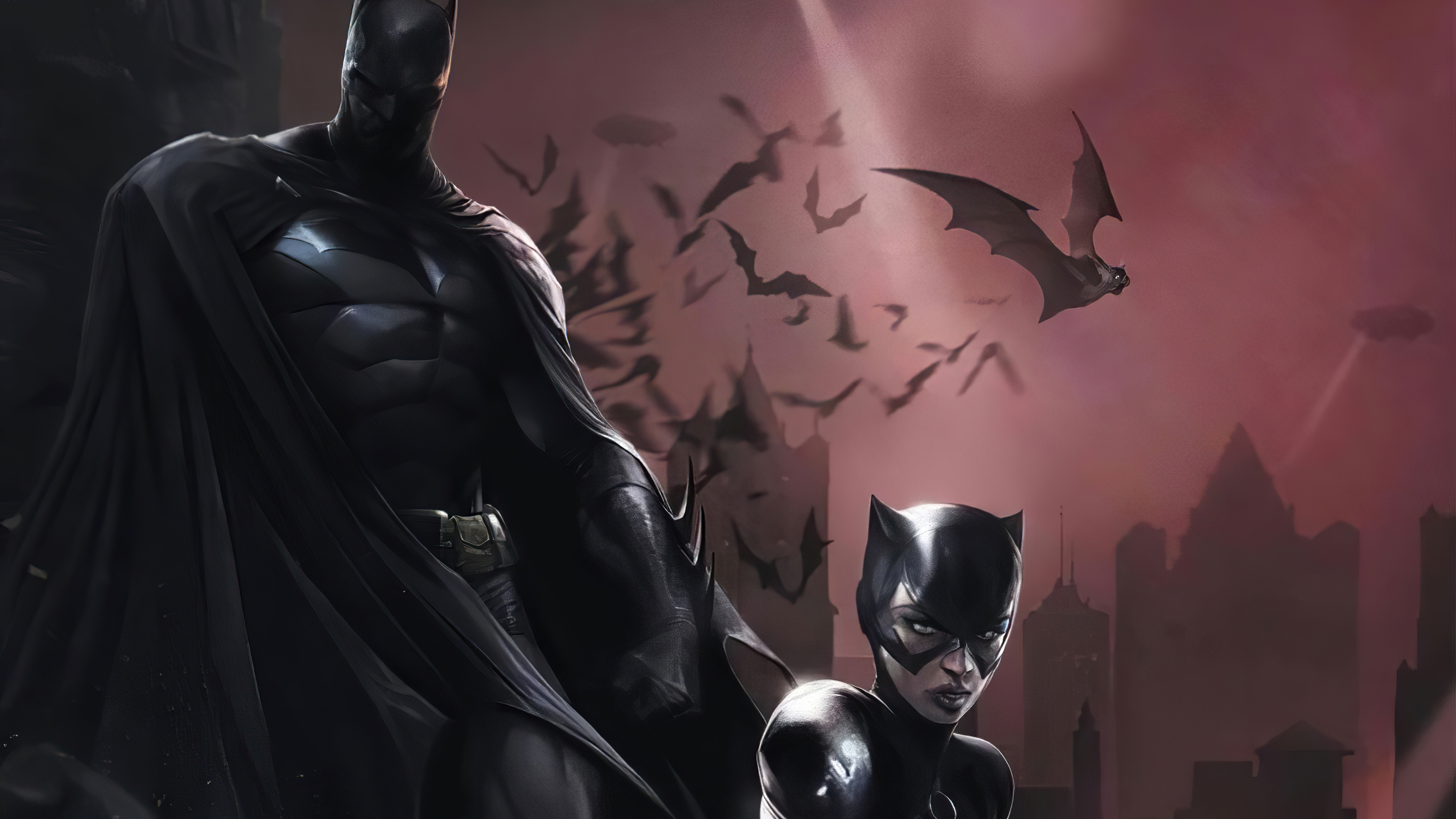 Wallpaper Batman and Catwoman