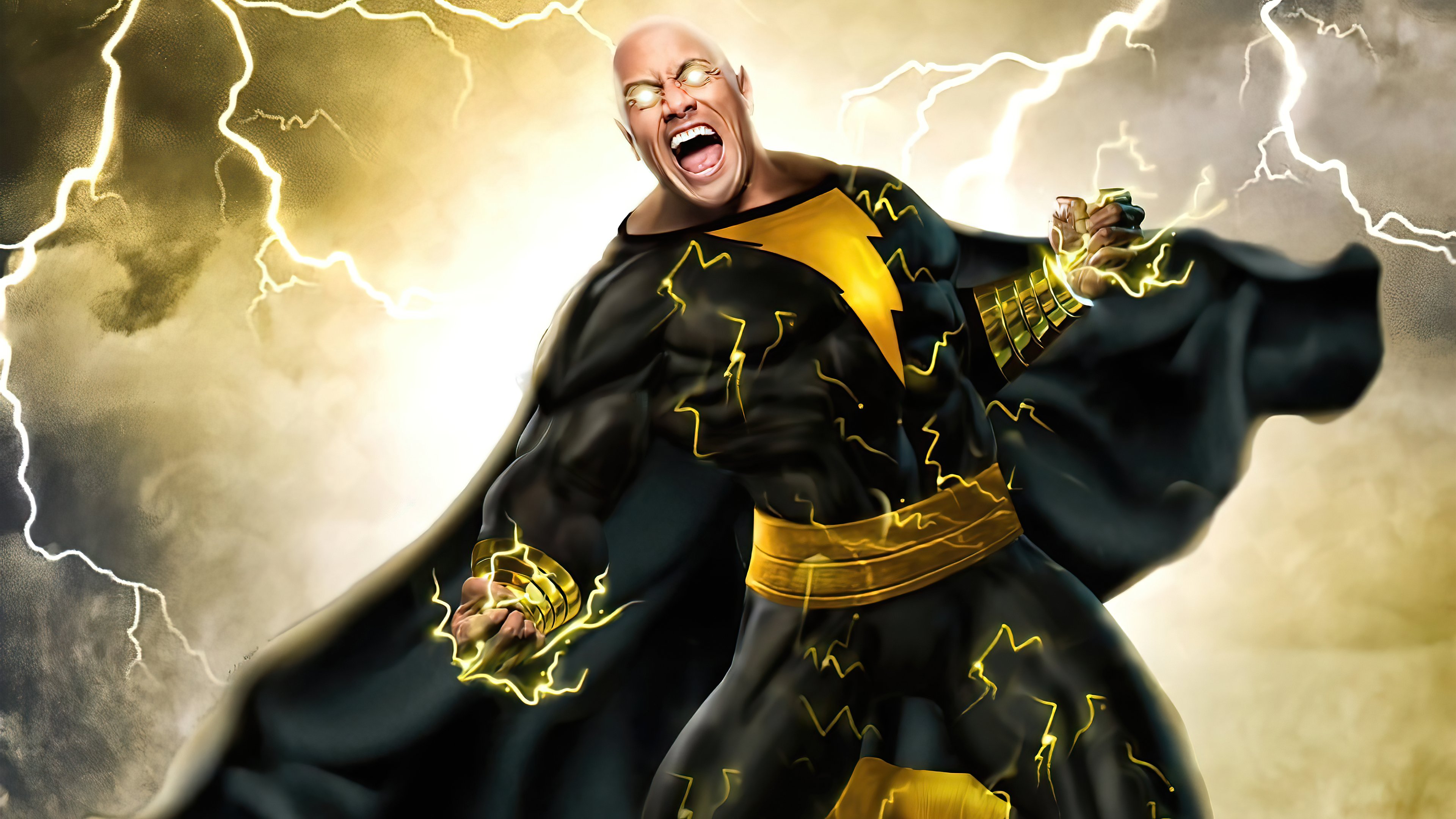 Wallpaper Black Adam with electricity