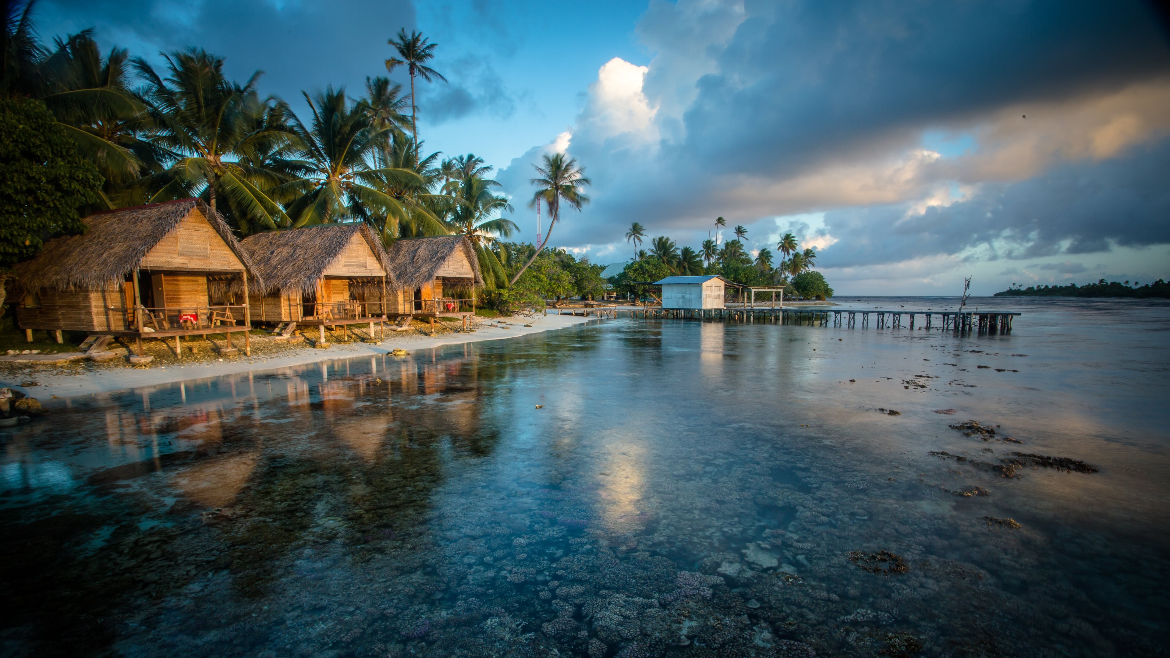 Fondos de pantalla Bungalows en Polinesia Francesa