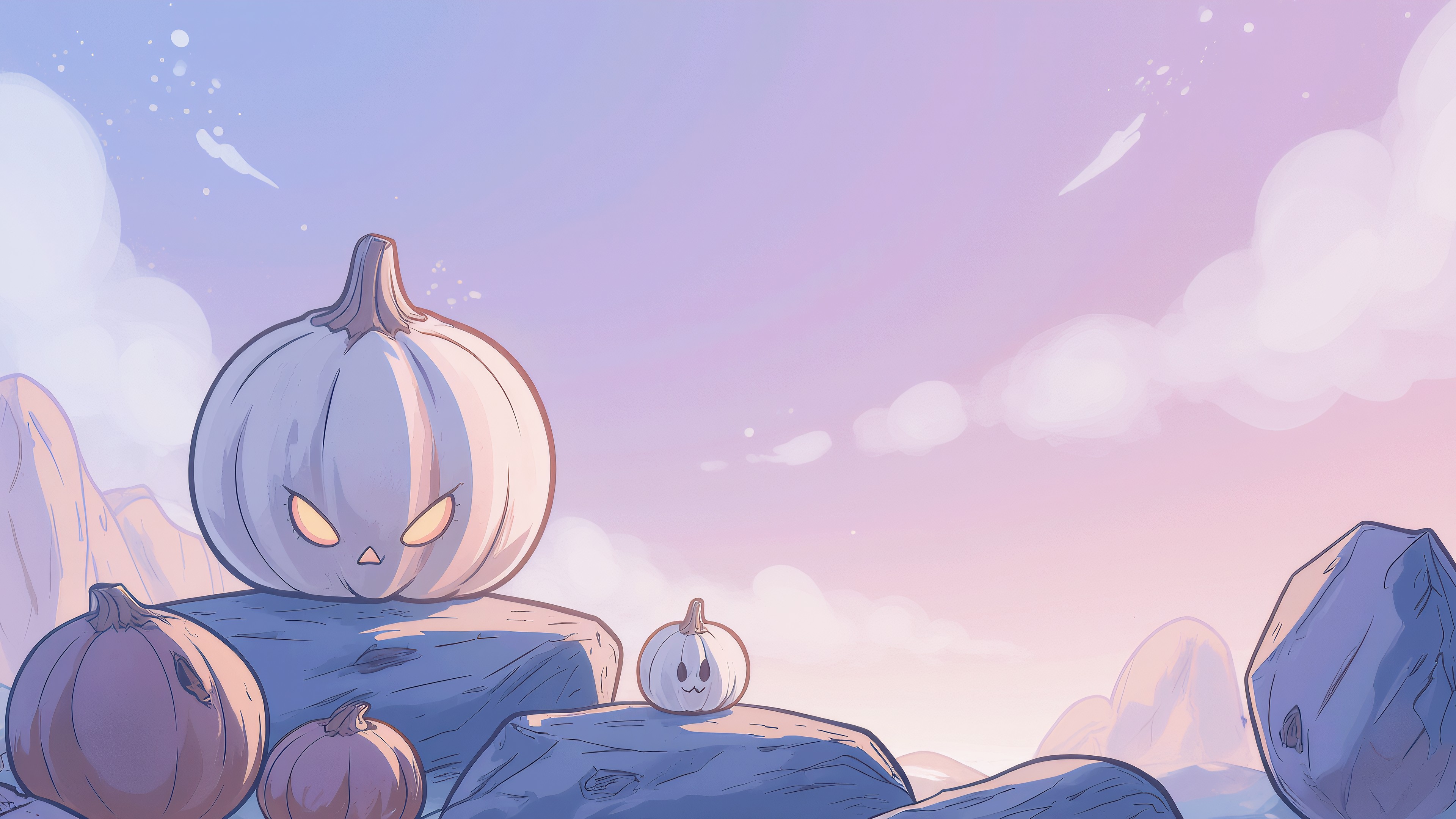 Fondos de pantalla Calabaza animada aesthetic en paisaje