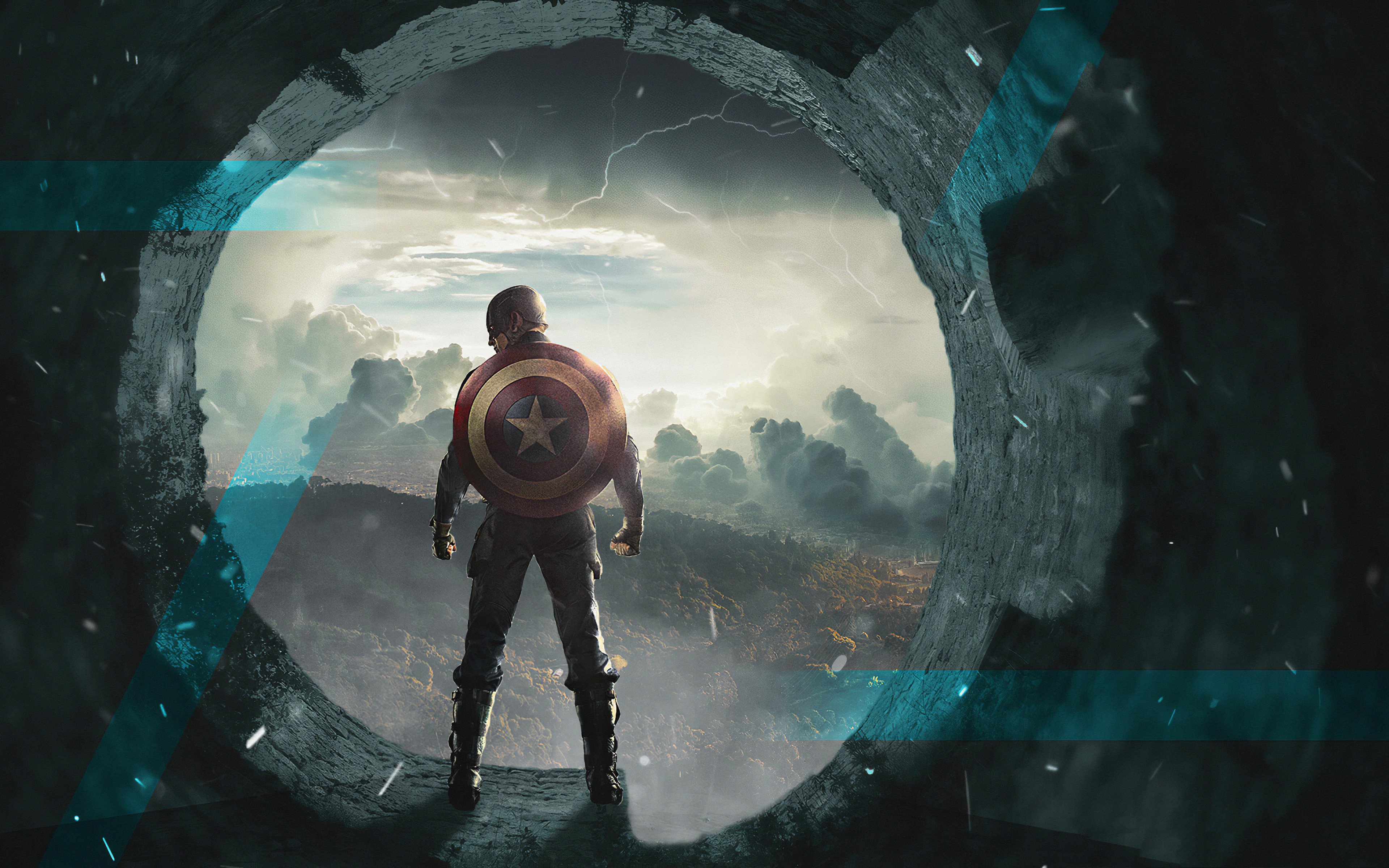 Wallpaper Captain America from the back
