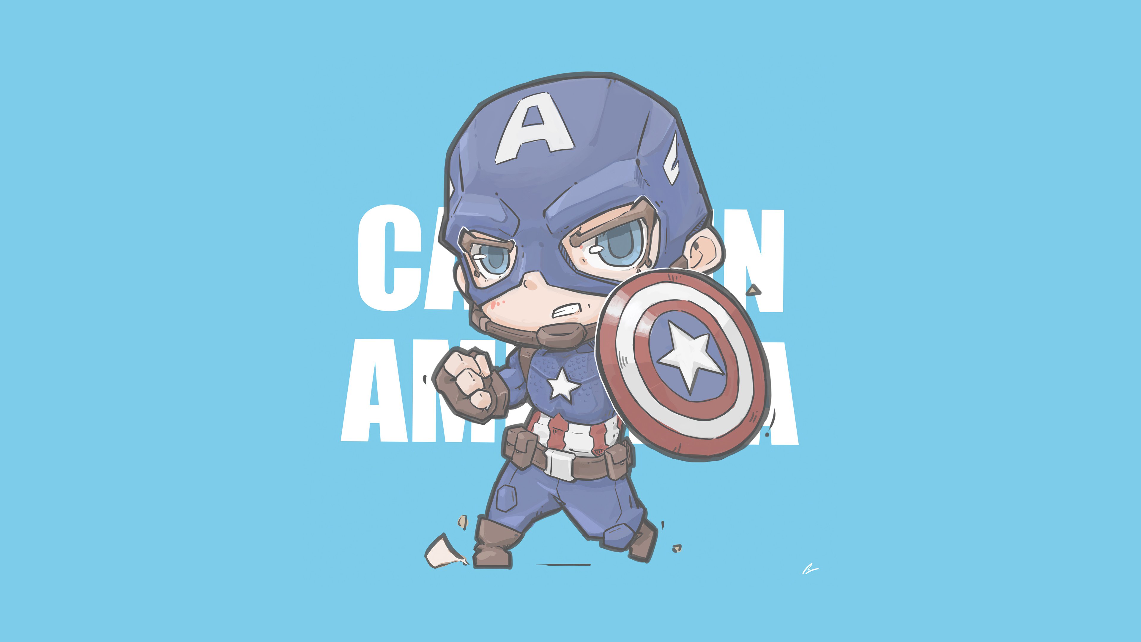 Wallpaper Captain America Minimalist