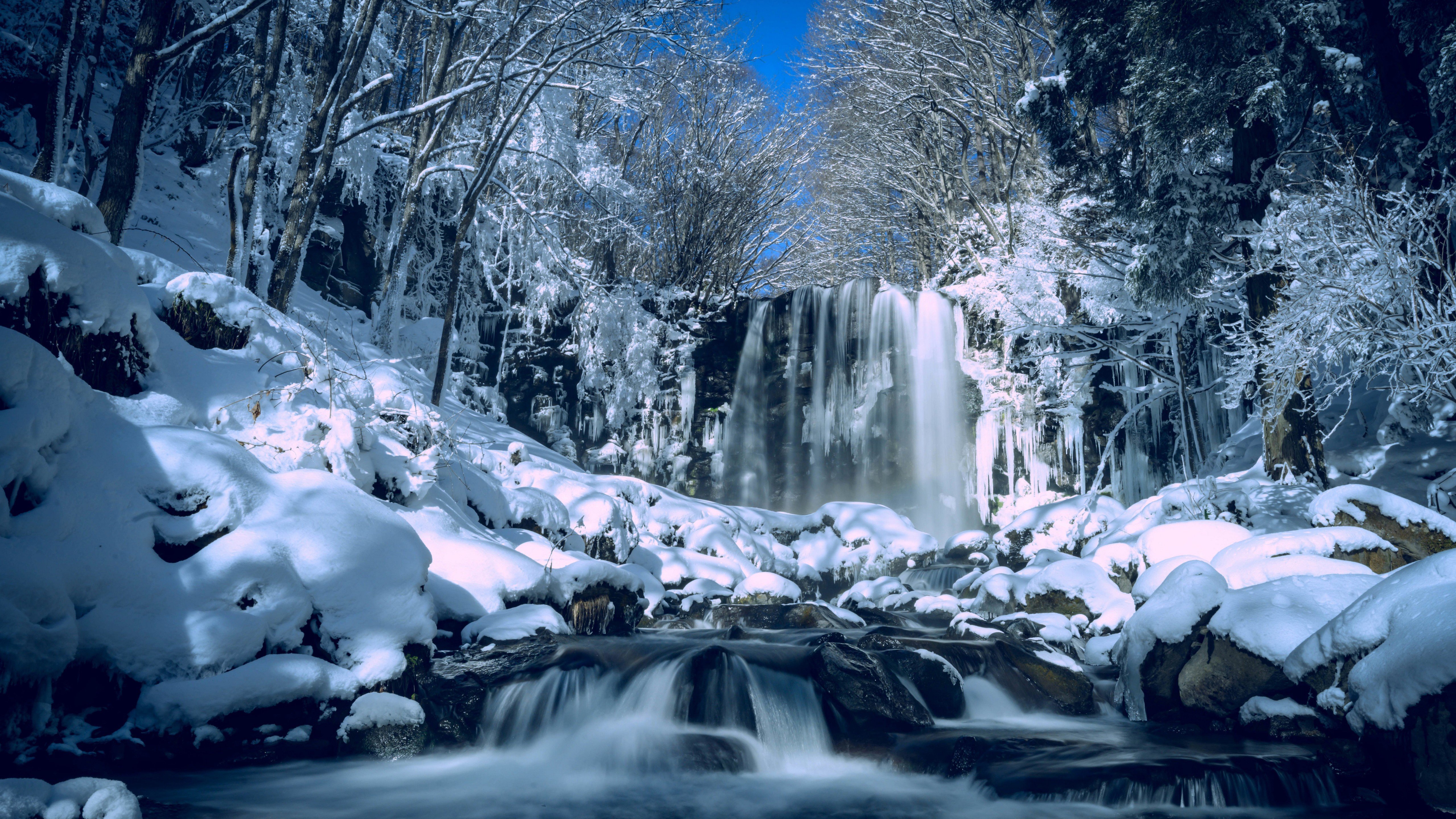 Wallpaper Frozen waterfall