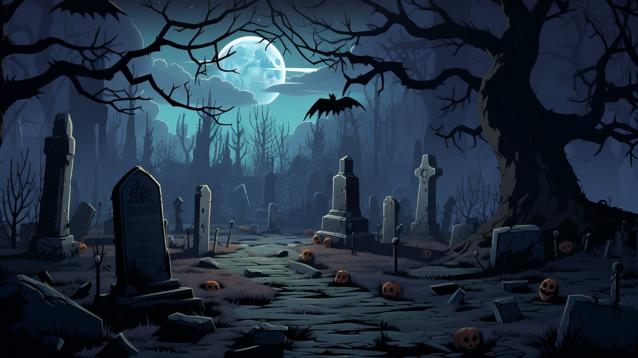 Fondos de pantalla Cementerio Halloween
