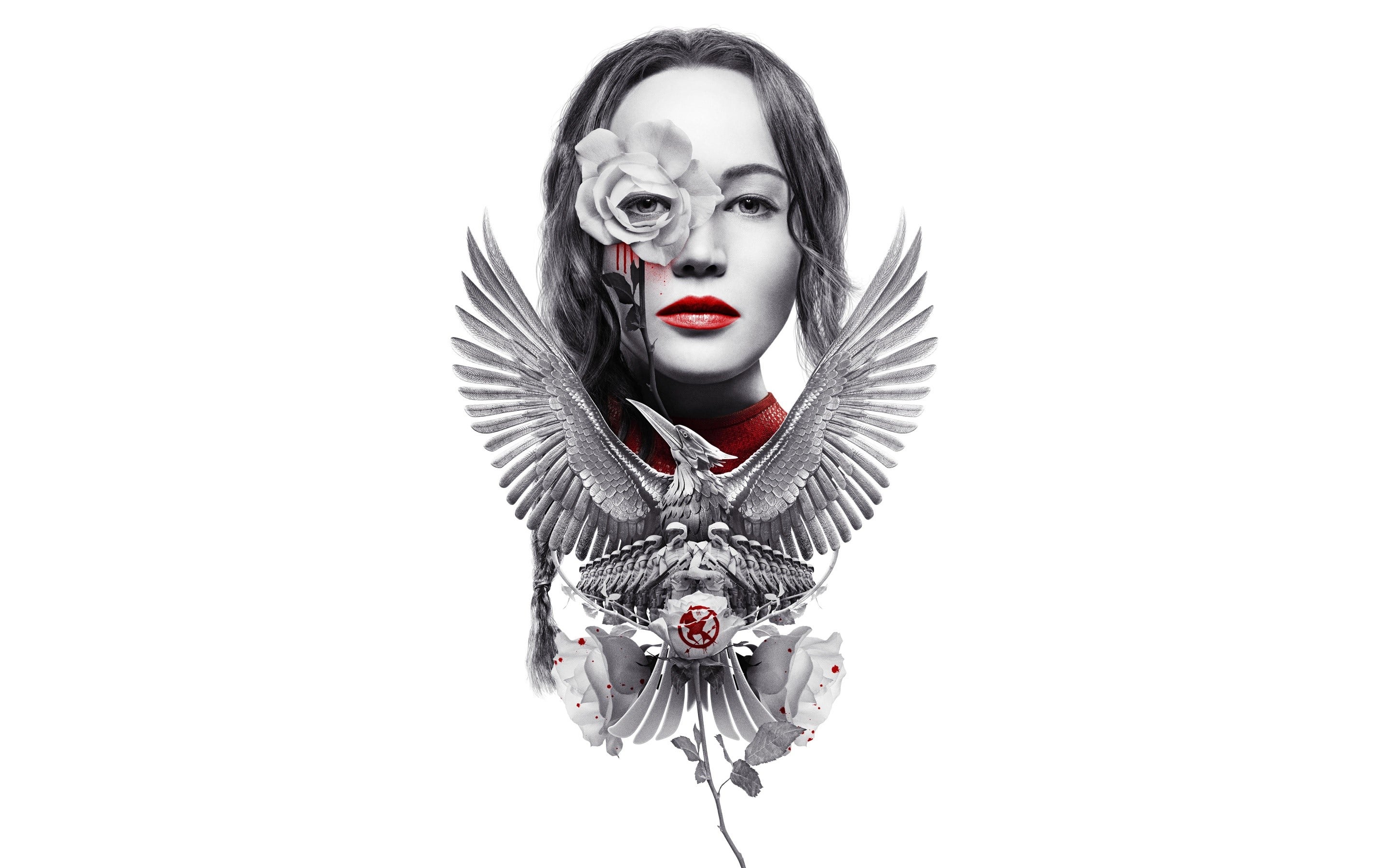 Fondos de pantalla Drawing of Katniss Everdeen as a mockingjay