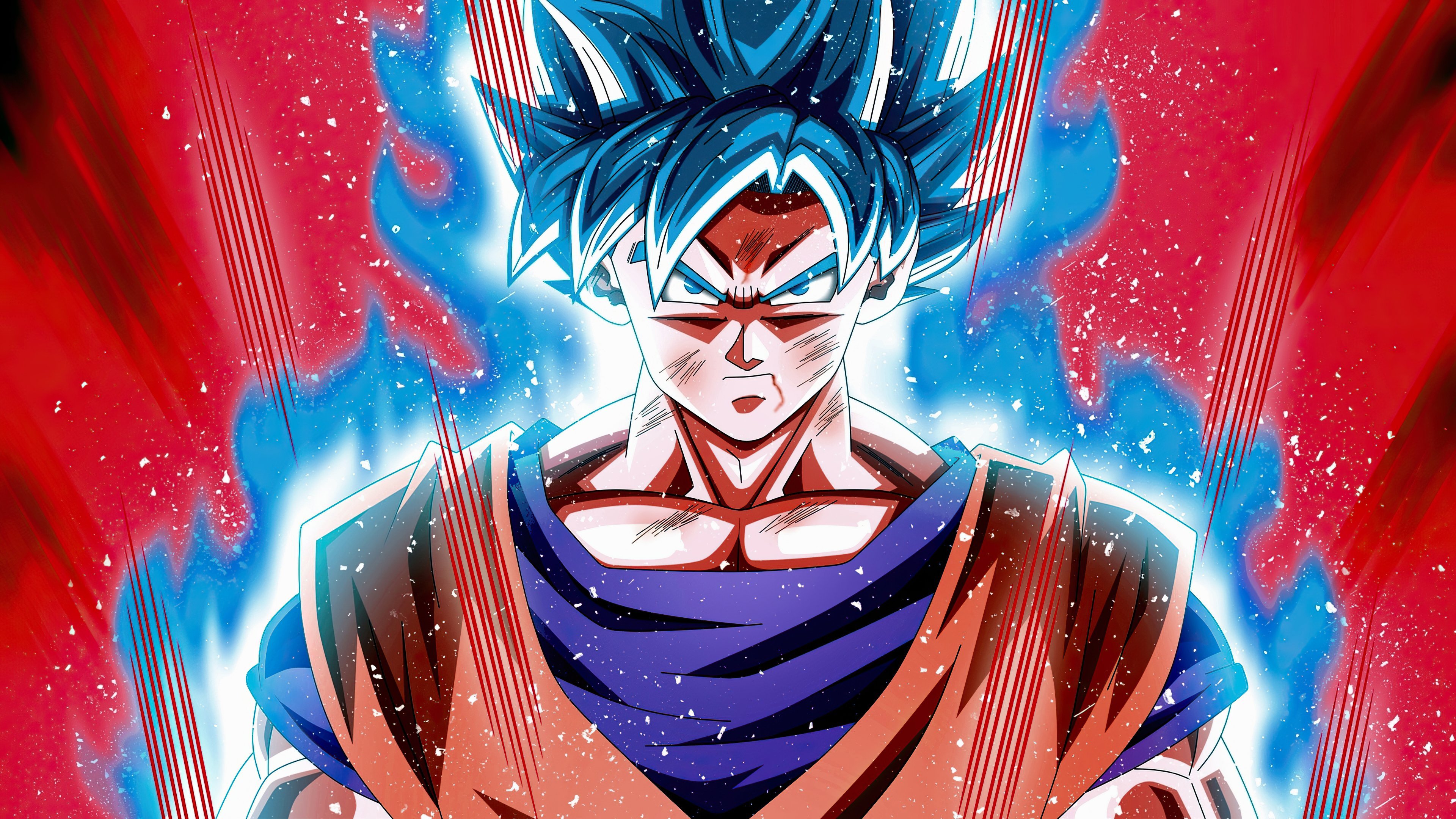 Dragon Ball Goku Azul Kaioken Anime Wallpaper 4k Ultra HD ID:11207