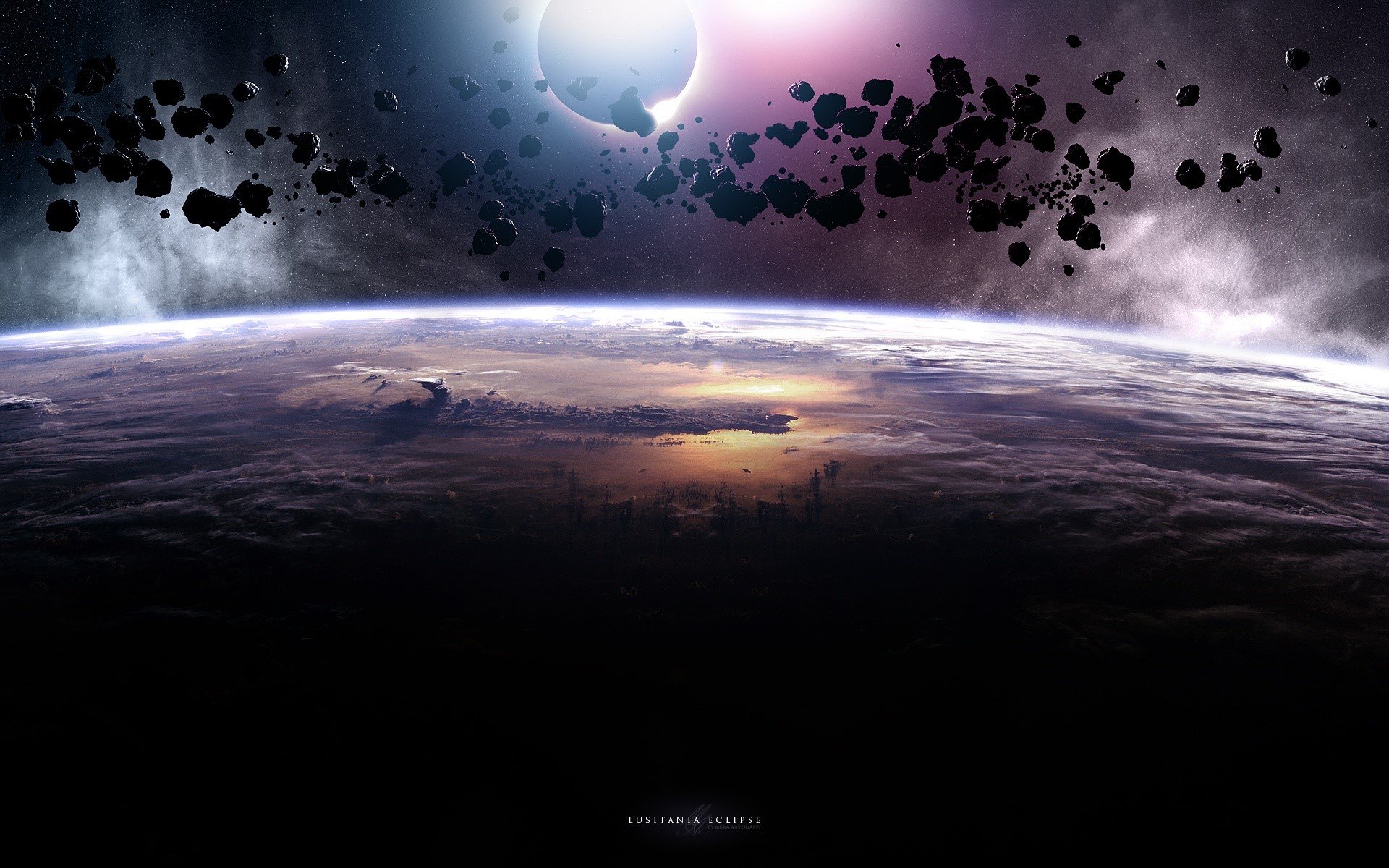 Wallpaper Eclipse of asteroids