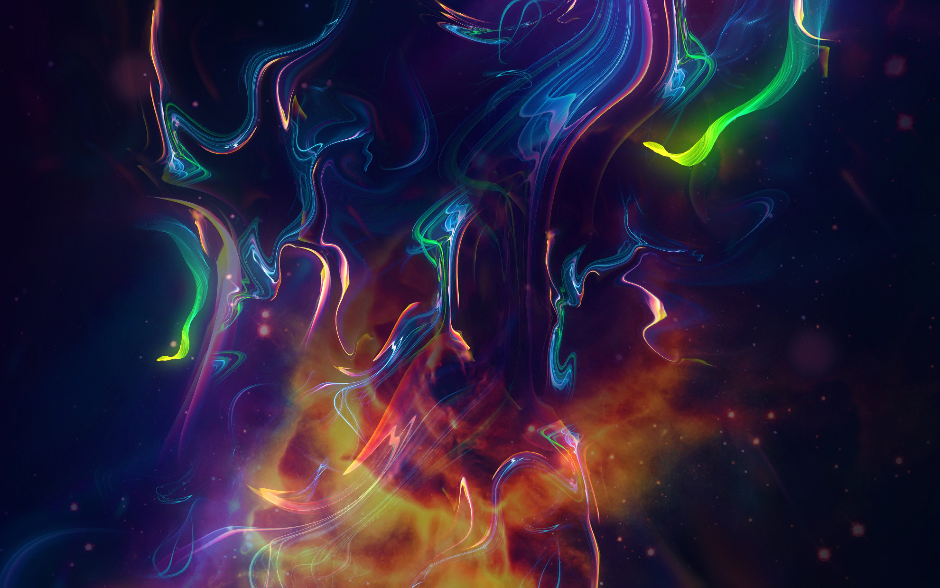 Wallpaper Visual Efect fire abstract