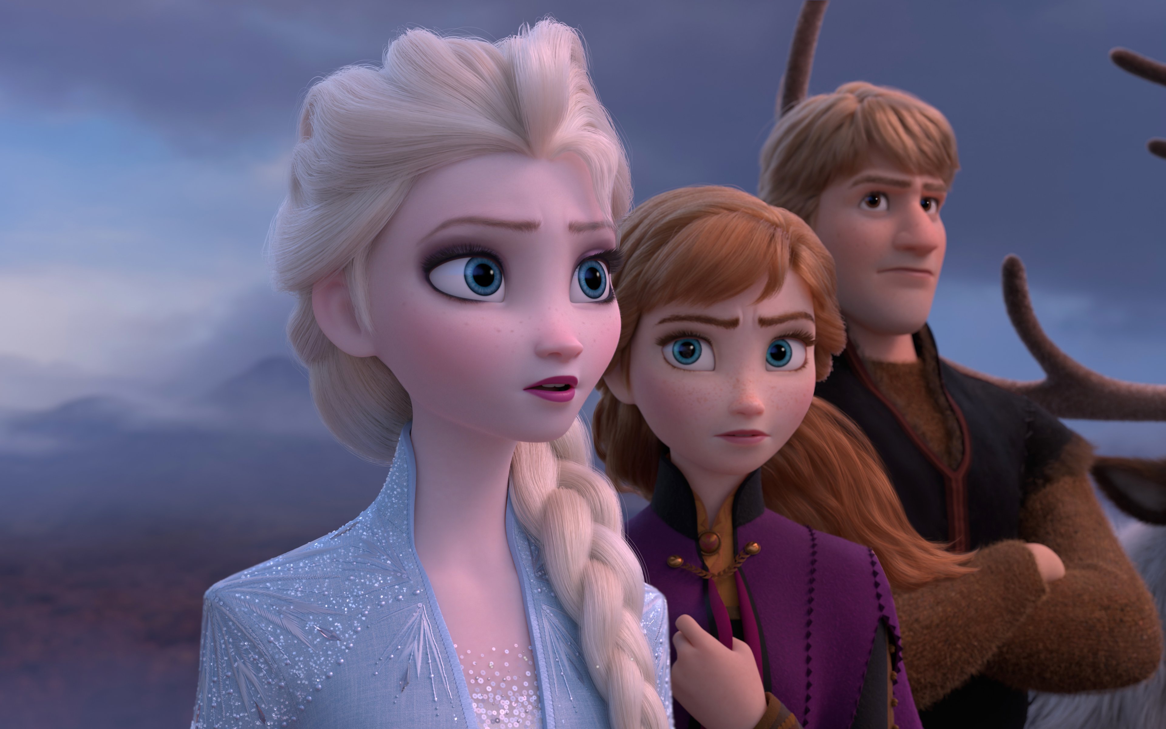Wallpaper Elsa, Anna and Kristoff from Frozen 2