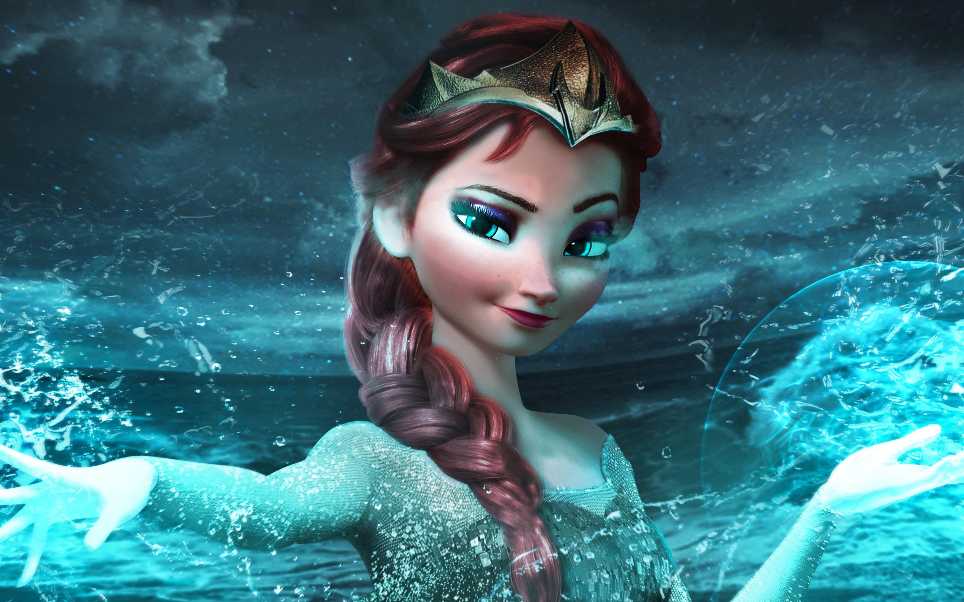Fondos de pantalla Elsa con cabello castaño
