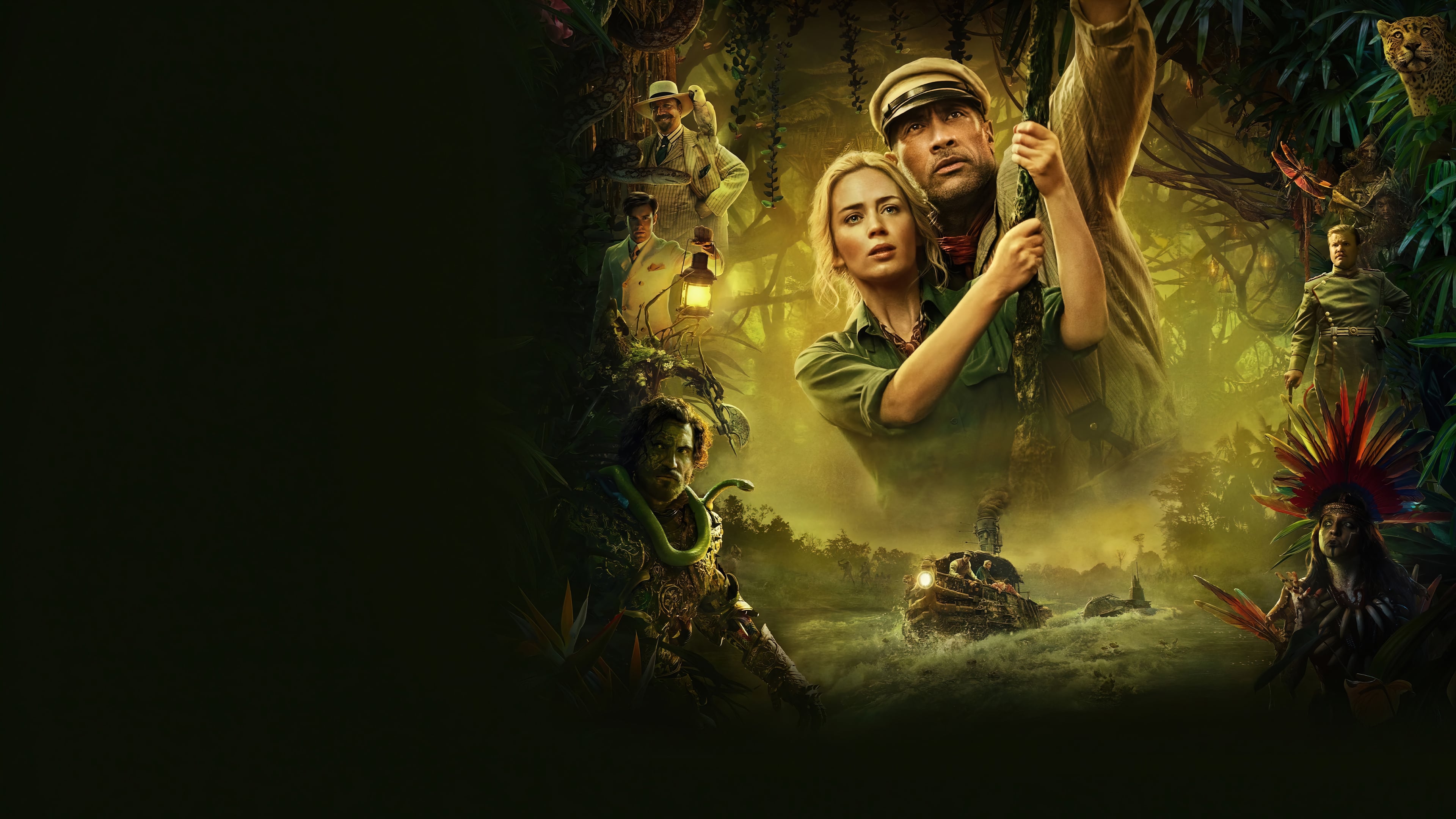 Fondos de pantalla Emily Blunt y Dwayne Johnson en Jungle Cruise