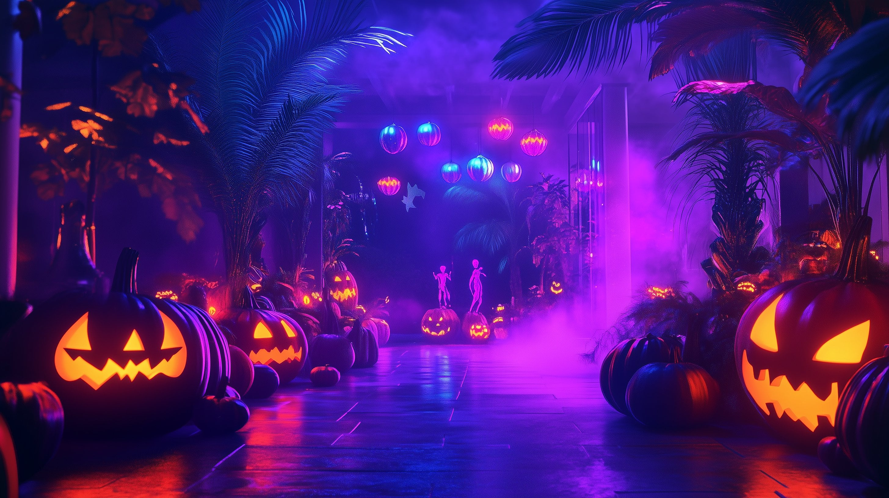 Fondos de pantalla Escenario Fiesta de Halloween