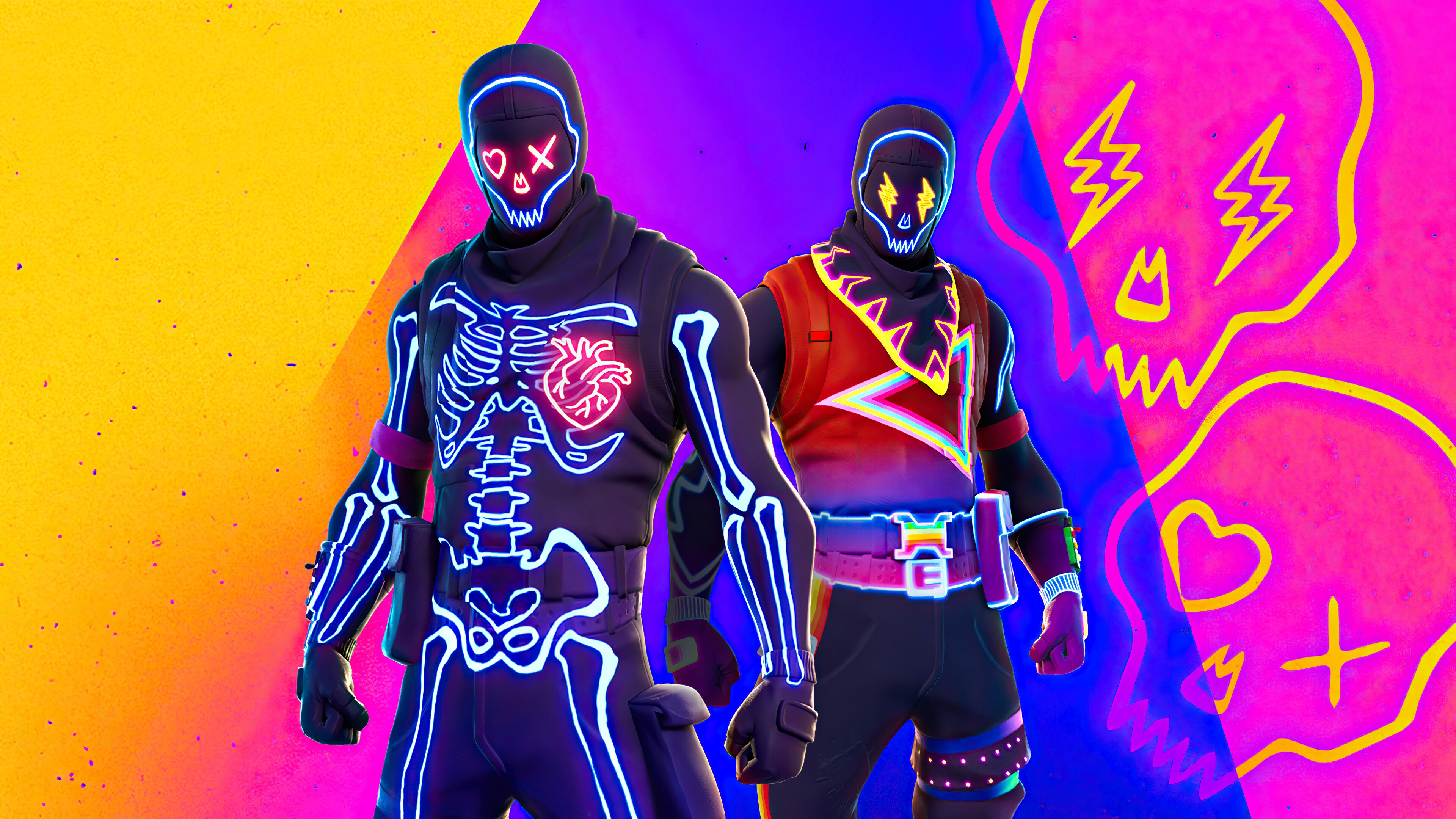 Wallpaper Fortnite Party Trooper skin Halloween outfit