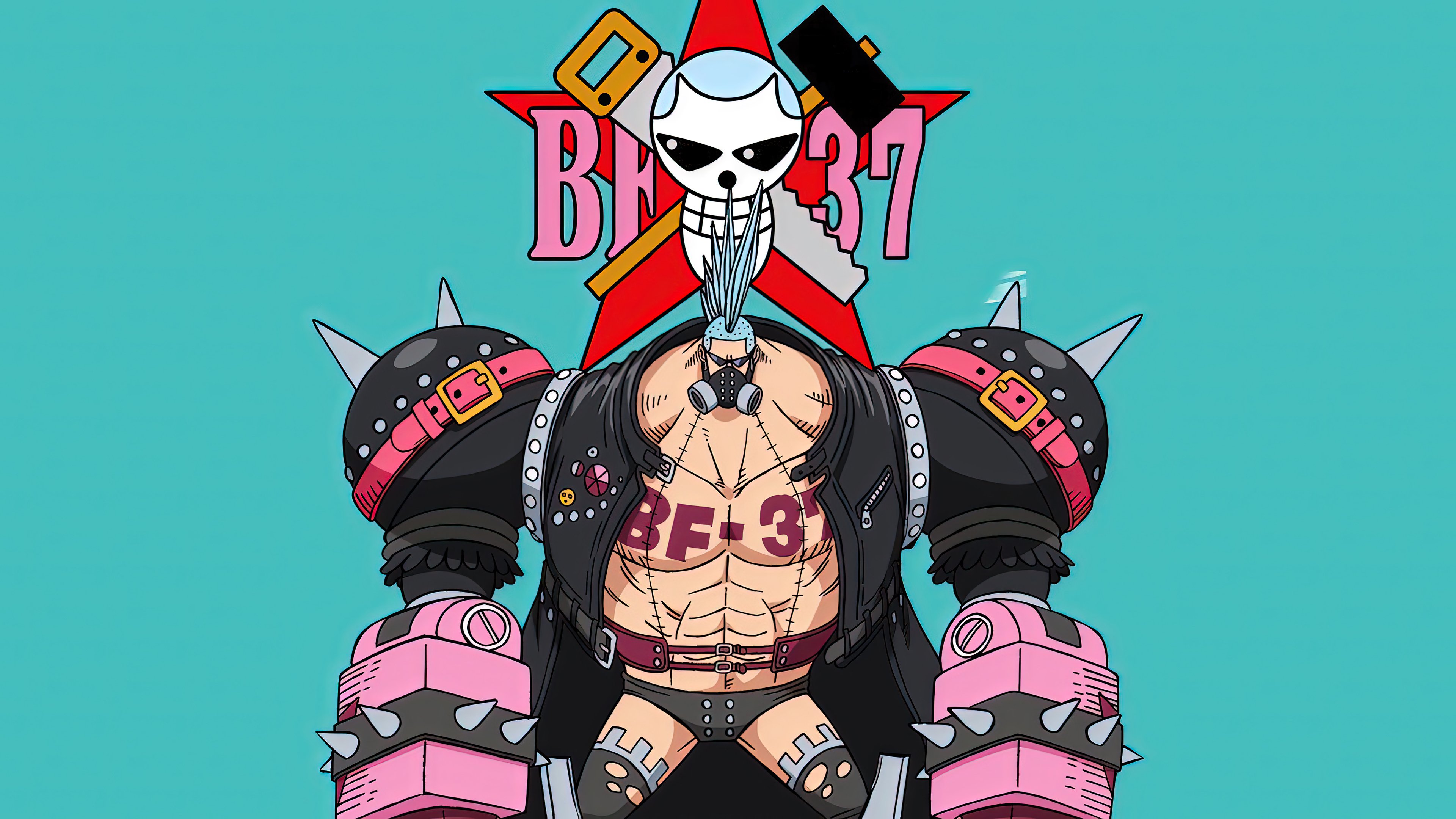 Anime Wallpaper Franky One Piece Red