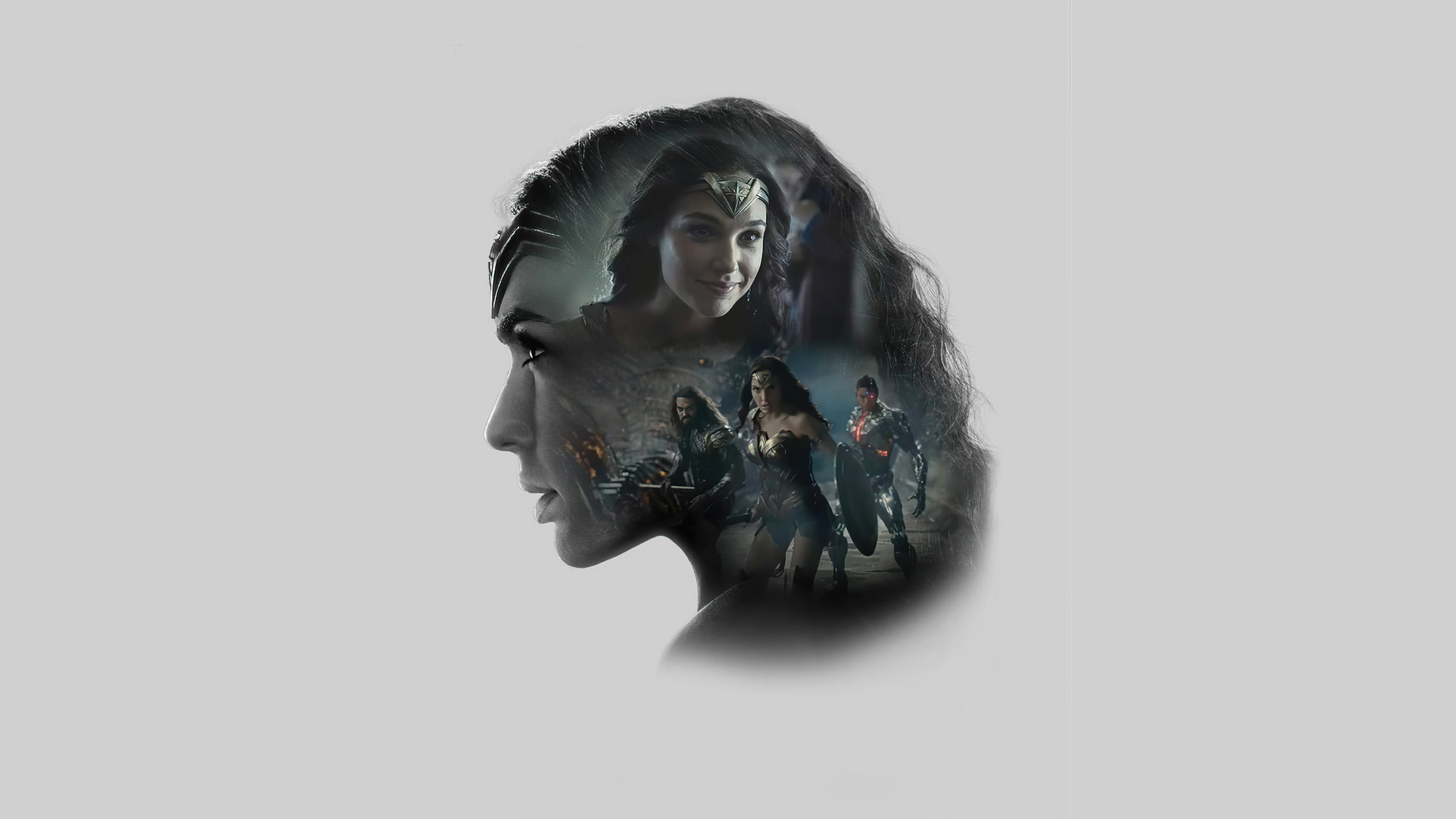 Wallpaper Gal Gadot as Wonder Woman Zack Snyder's Justice League Minimalist