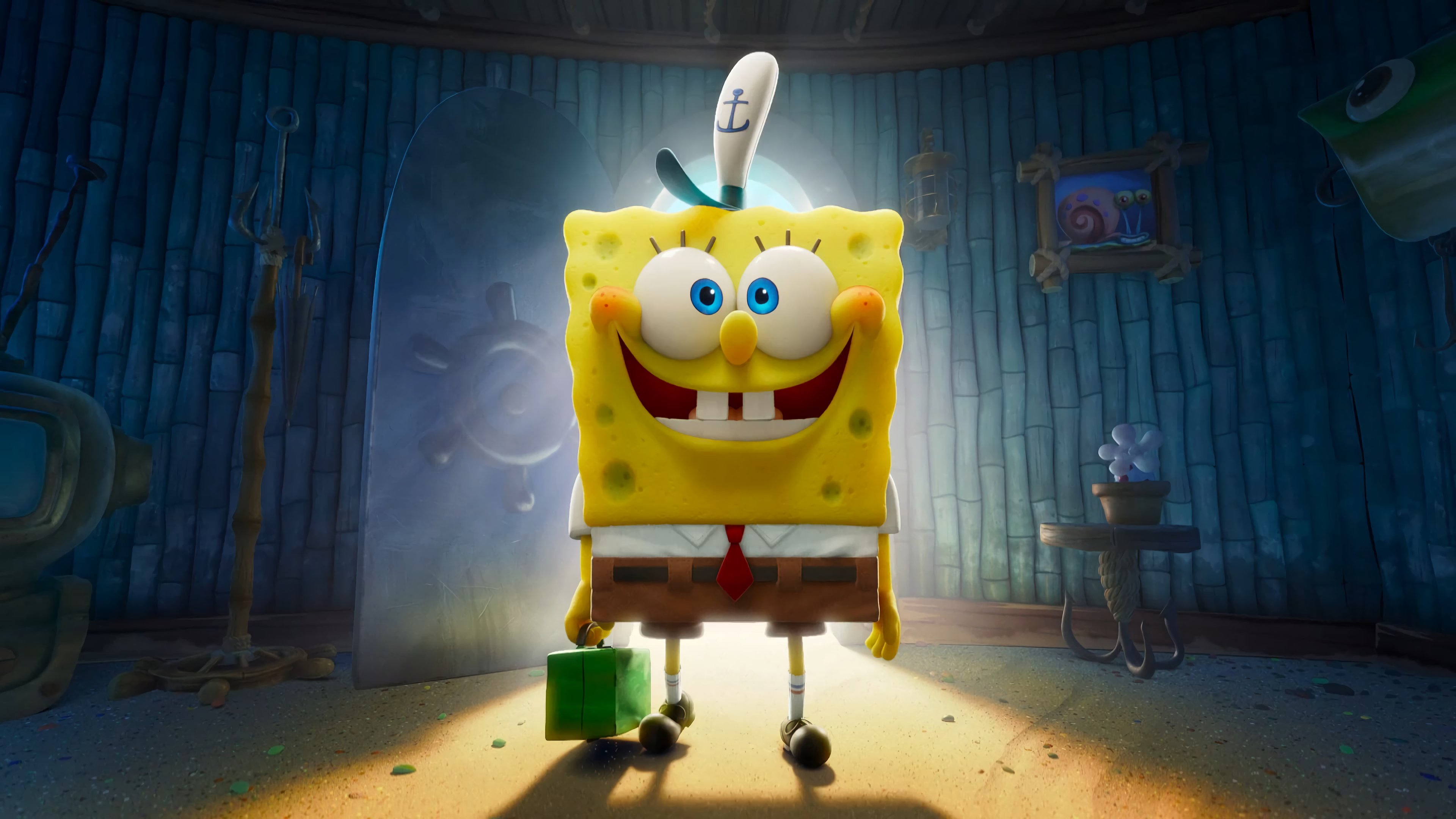 Wallpaper Gary and SpongeBob in Sponge on the Run