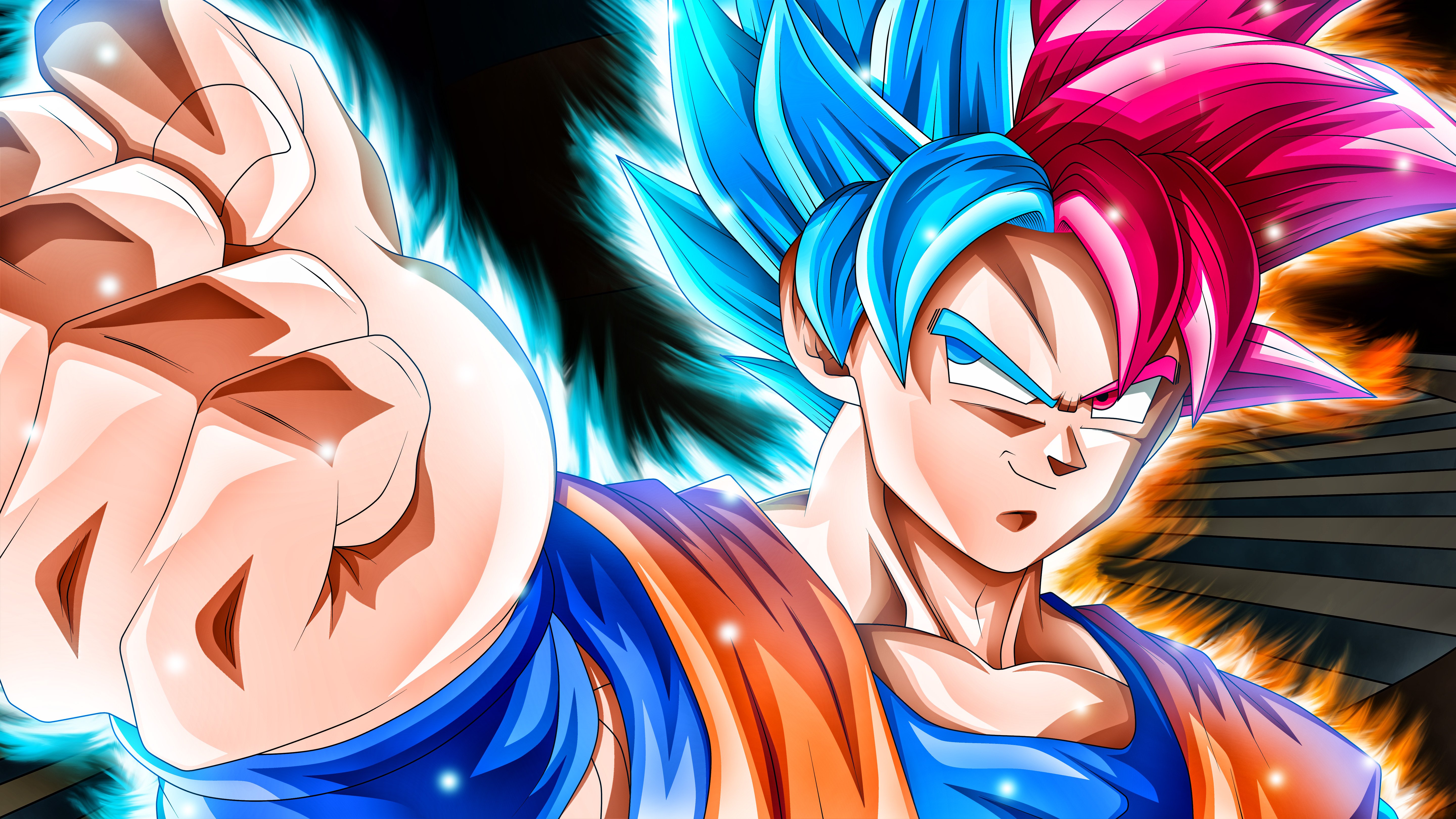 Anime Wallpaper Goku Super Saiyan Blue and Black Goku SSR Dragon Ball Super