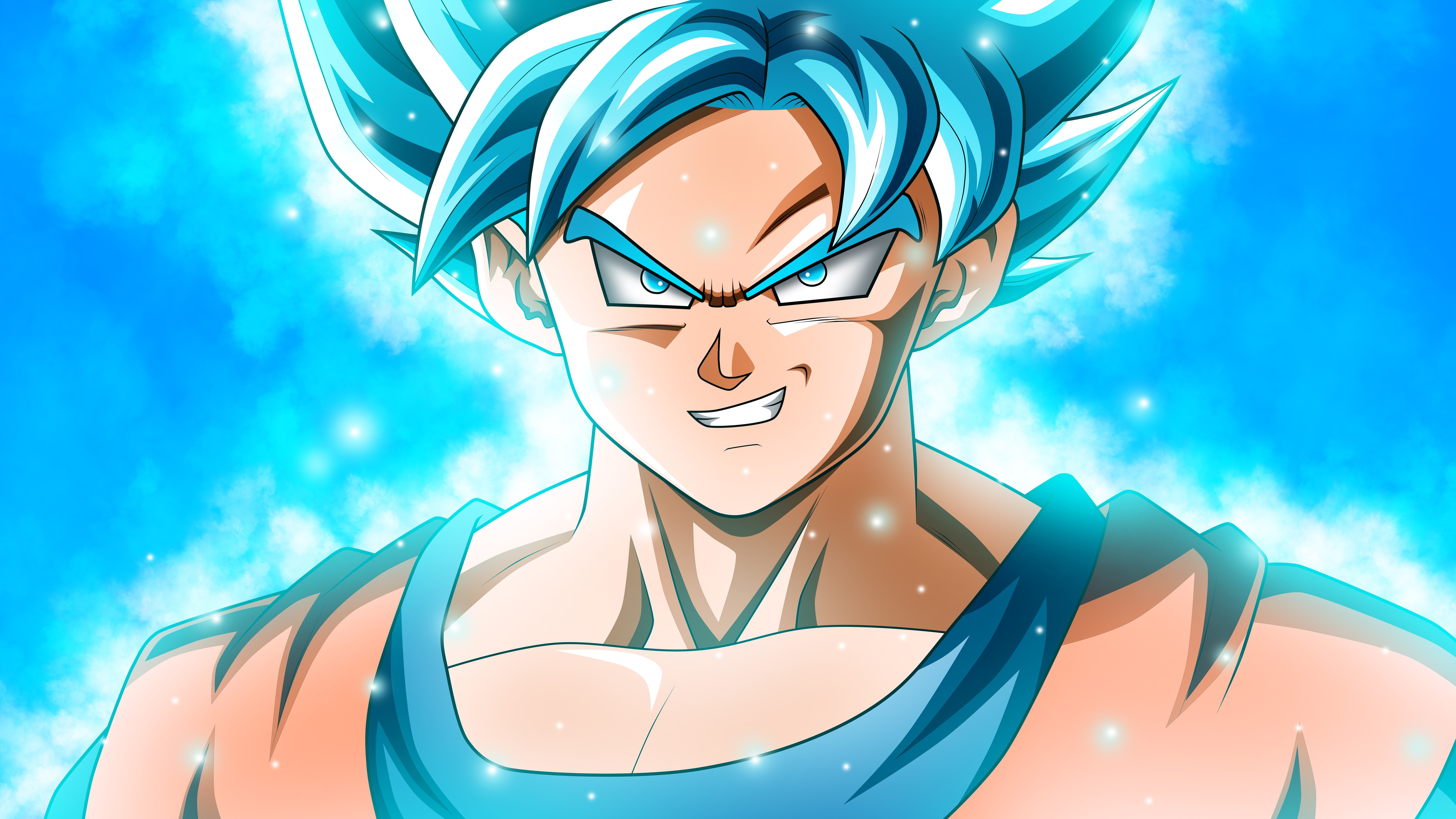 Anime Wallpaper Goku Super Saiyan Blue from Dragon Ball Super