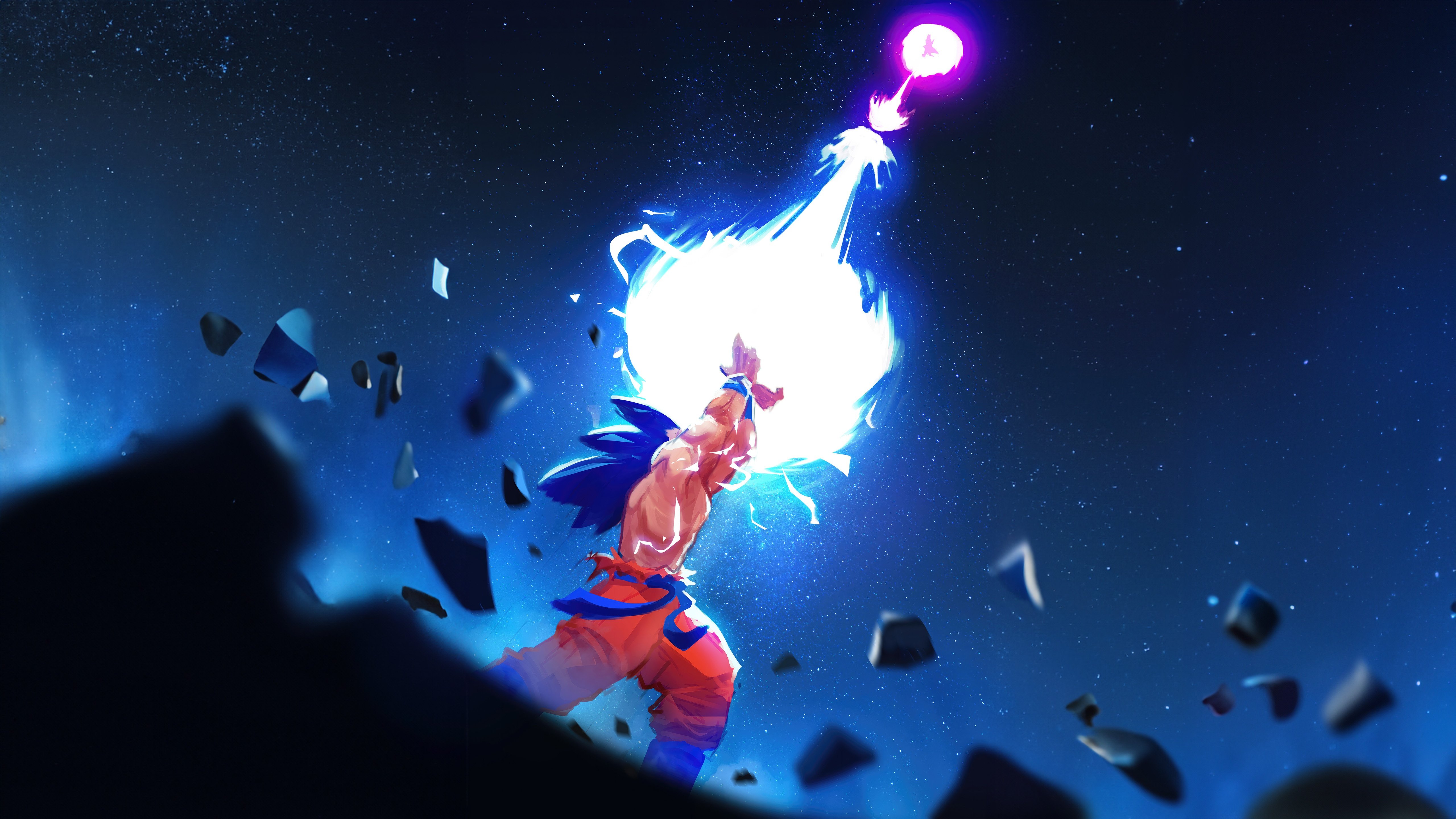 Fondos de pantalla Goku vs Vegeta Ilustración