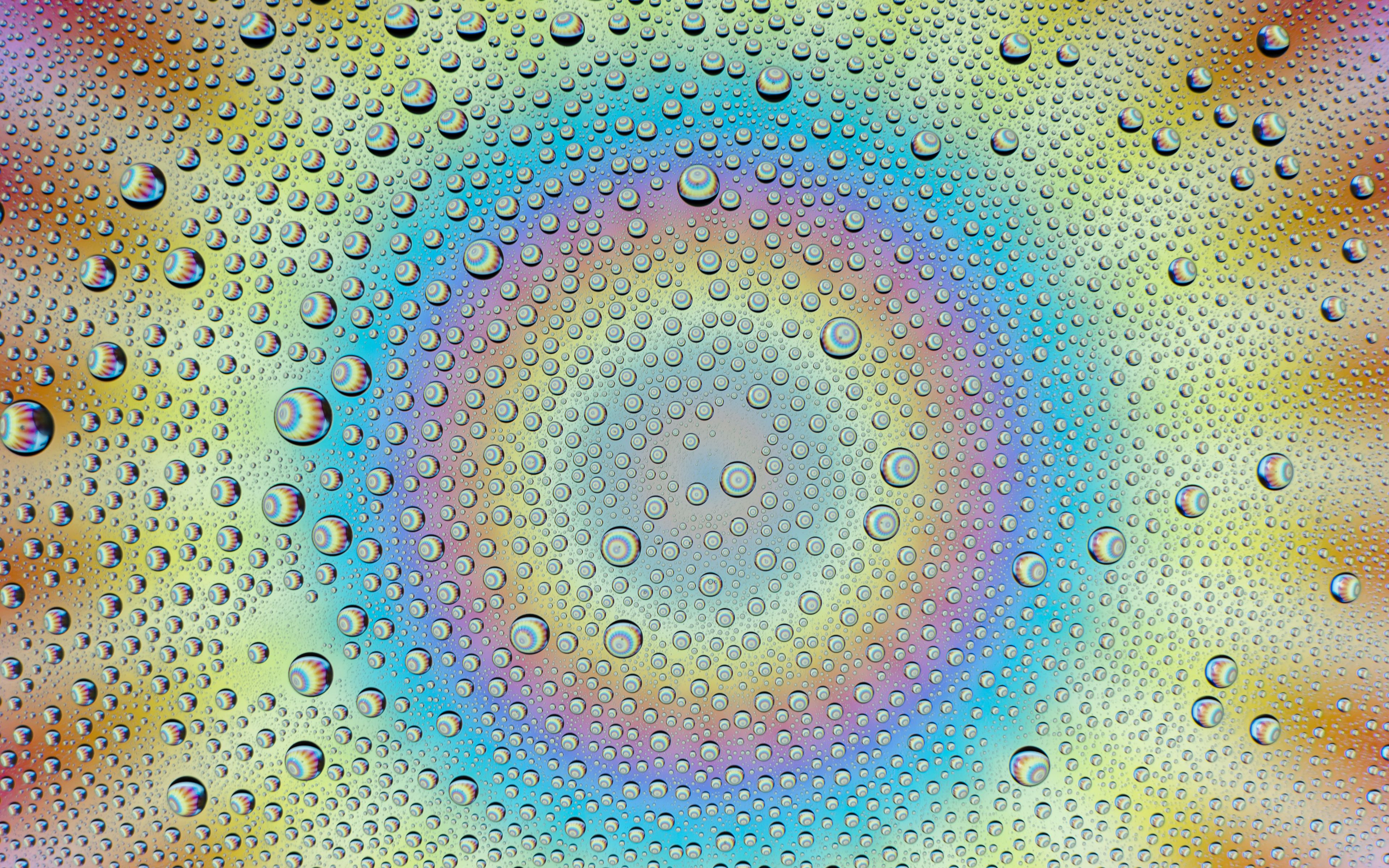 Wallpaper Drops of water with colored gradient