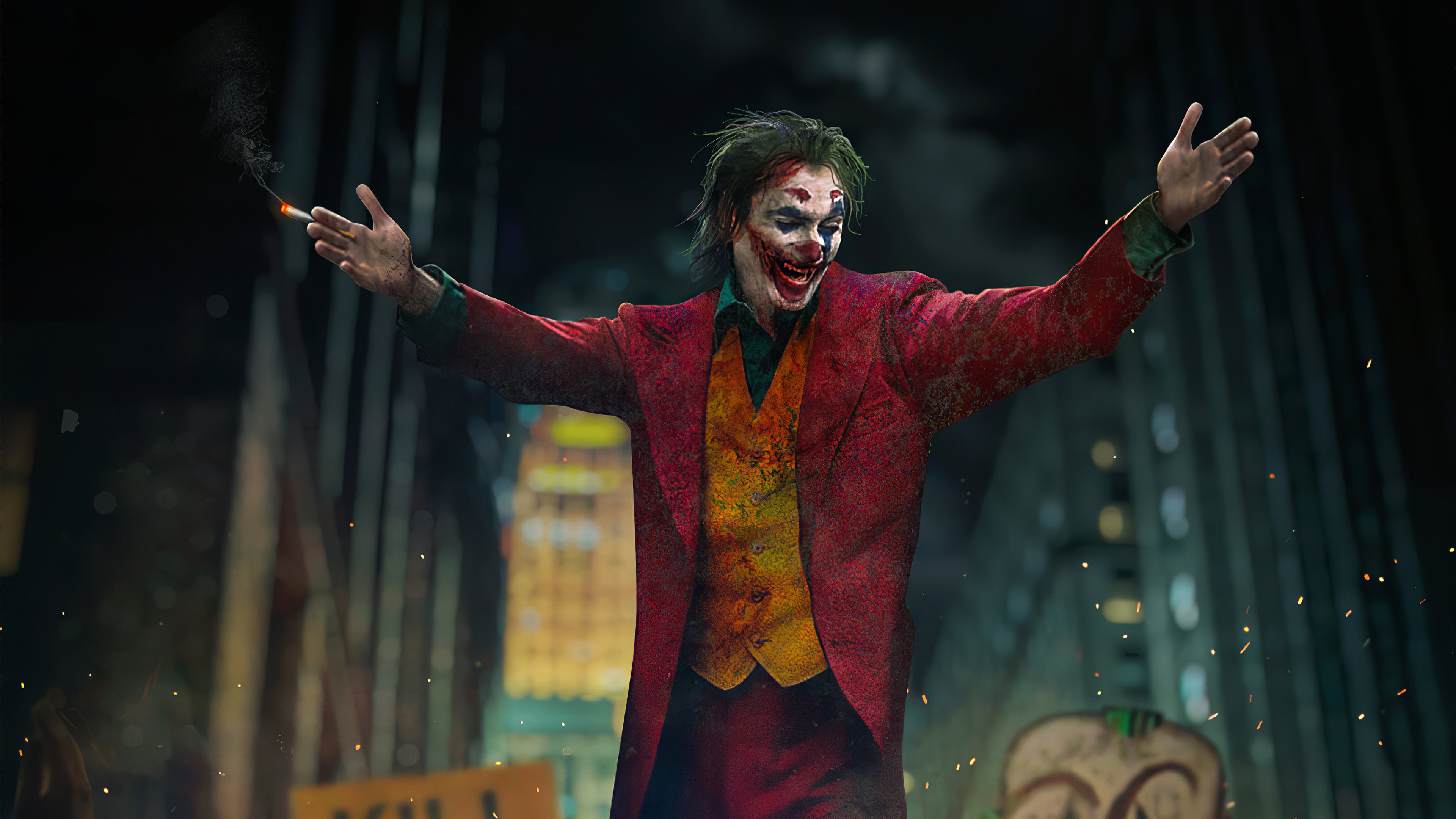 Wallpaper Joker with open arms