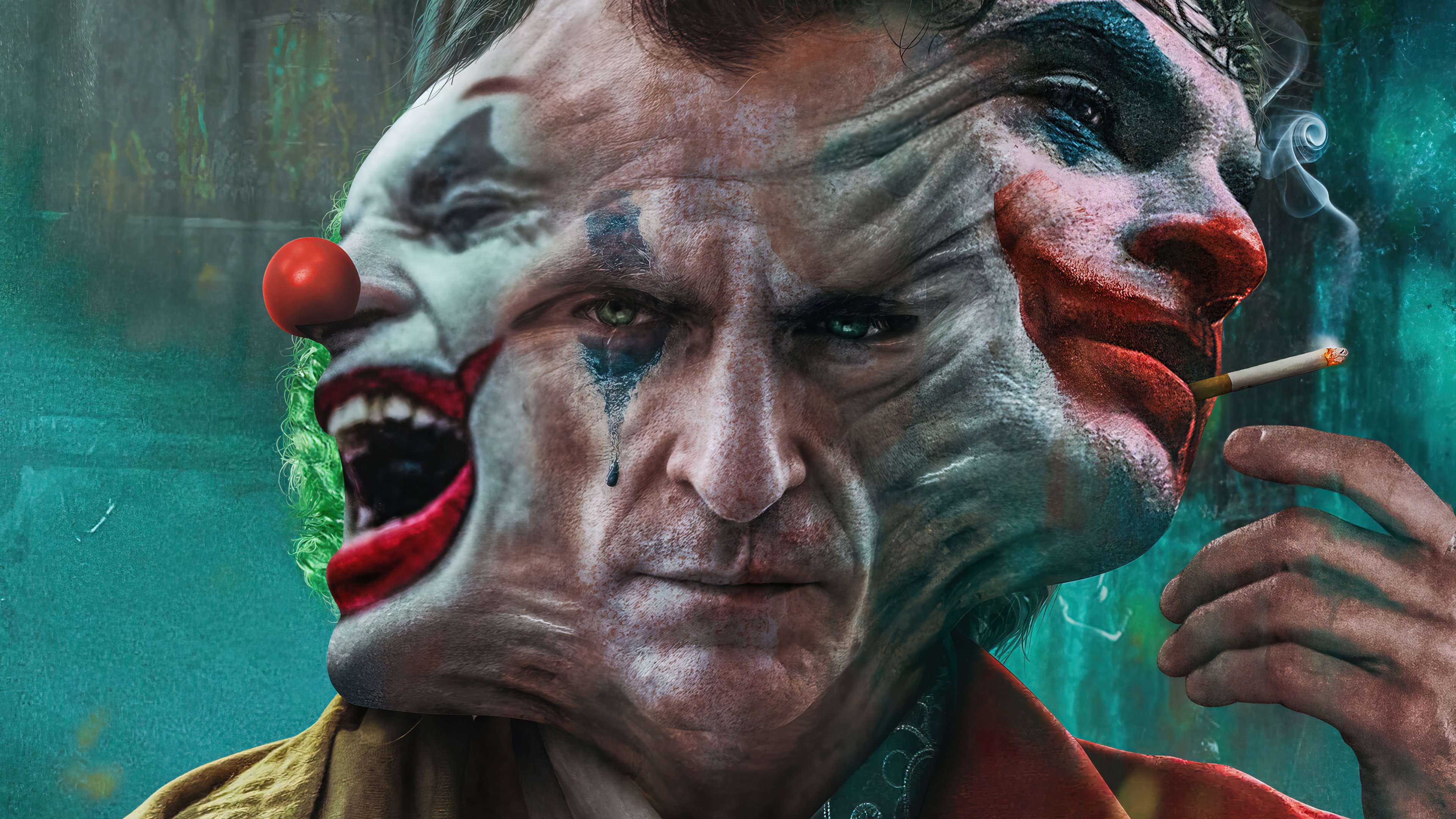 Wallpaper Joker Joaquin Phoenix Illustration